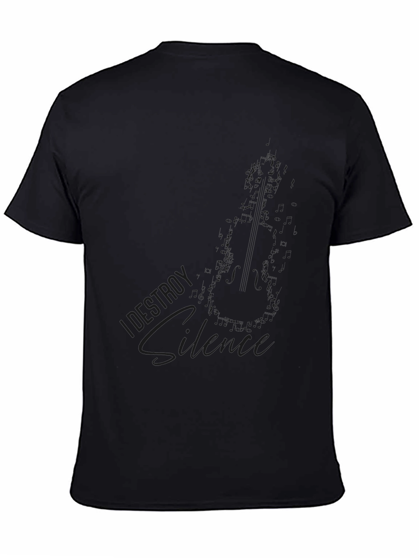 I Destroy Silence Black Graphic Tee