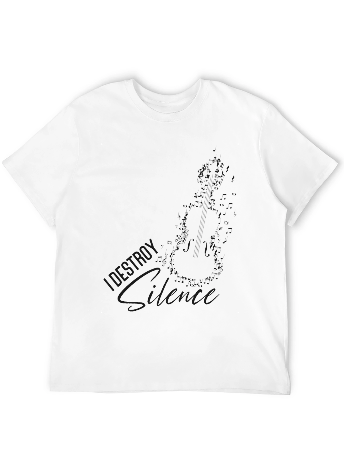 I Destroy Silence Black Graphic Tee