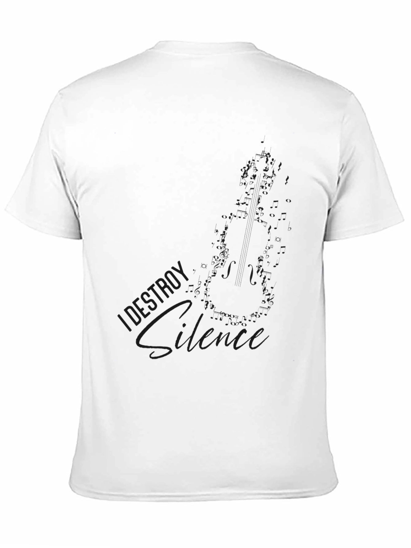 I Destroy Silence Black Graphic Tee