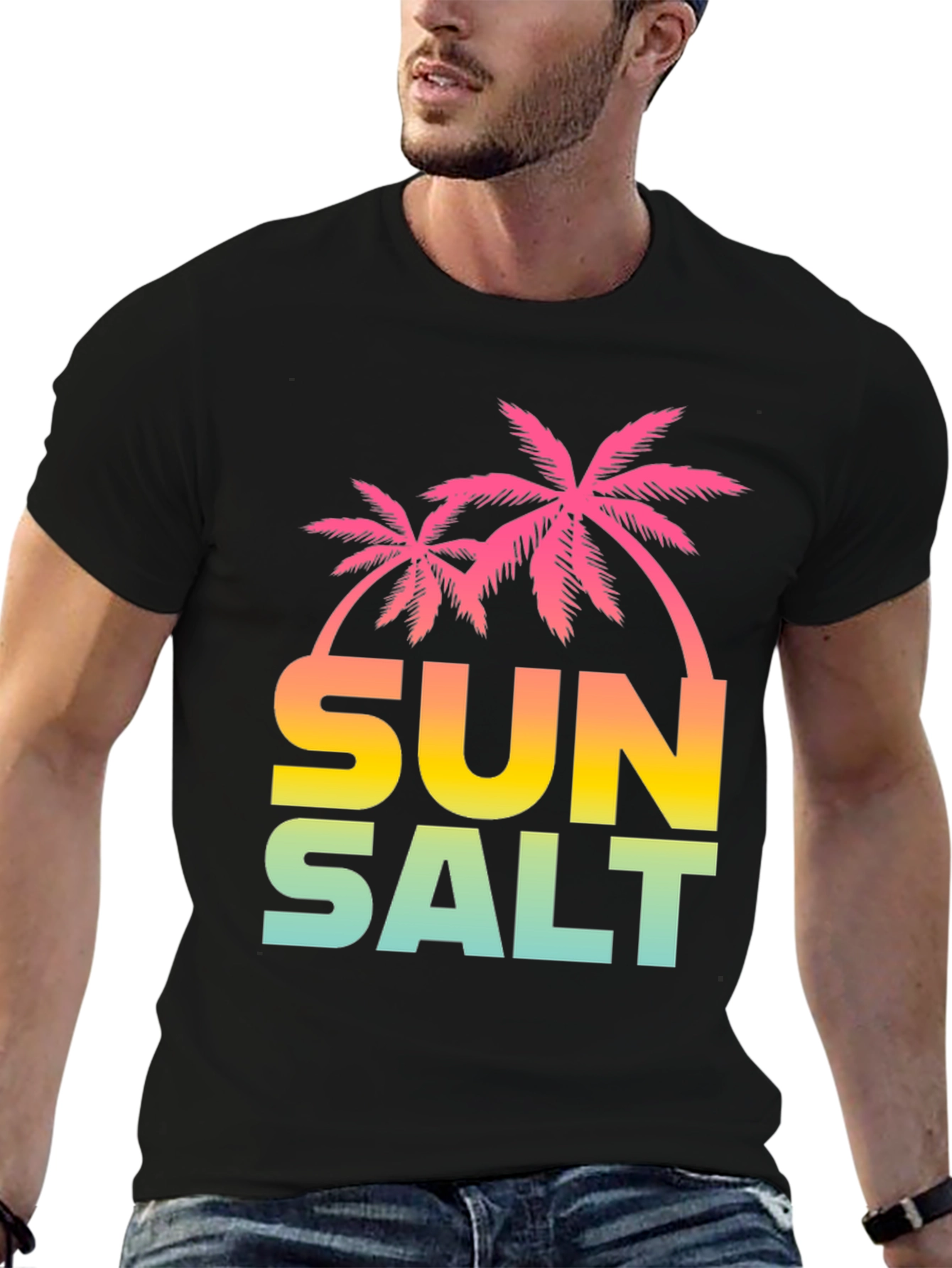 Sun Salt Palm Graphic Tee - Summer Vibes
