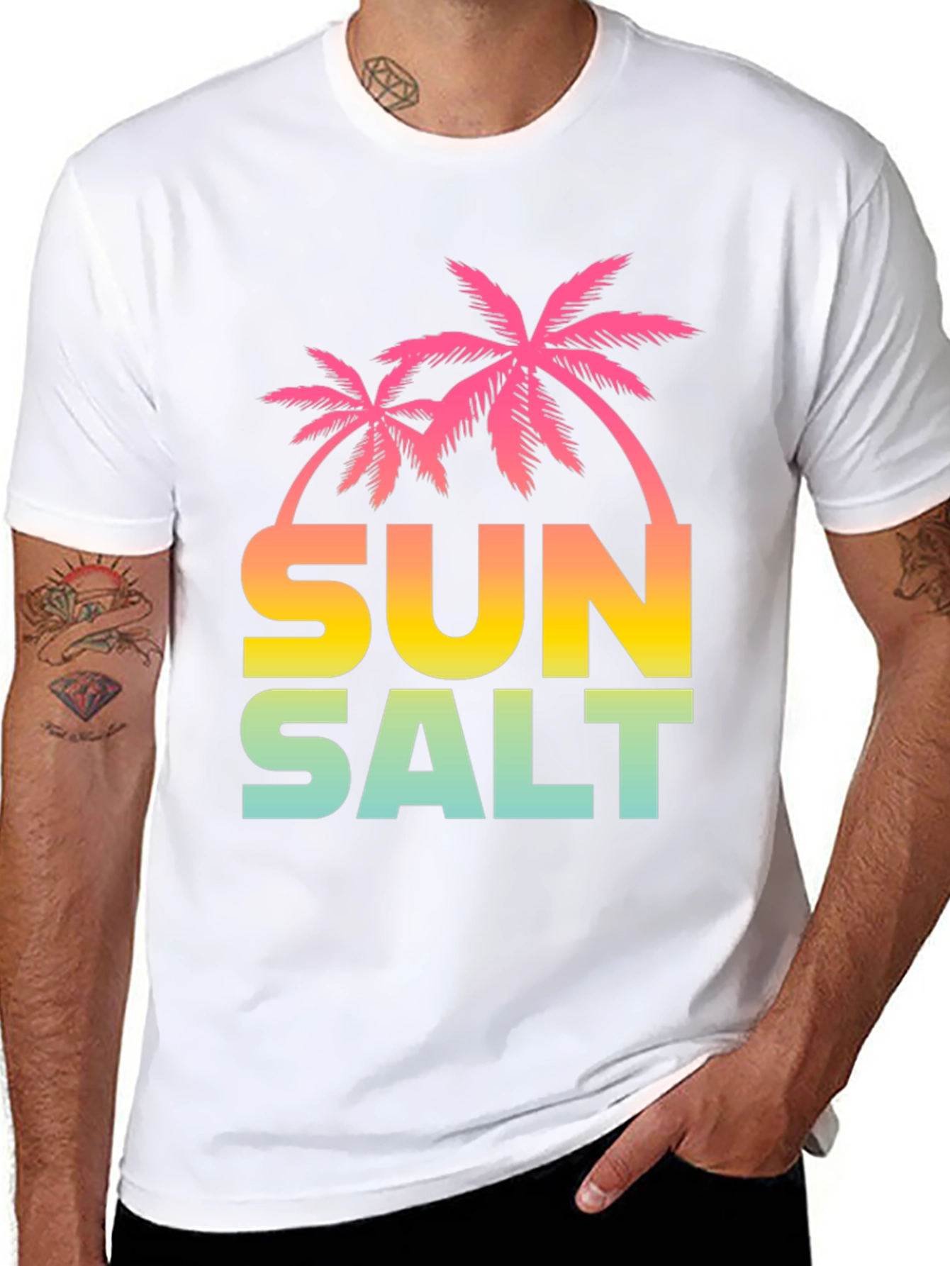 Sun Salt Palm Graphic Tee - Summer Vibes