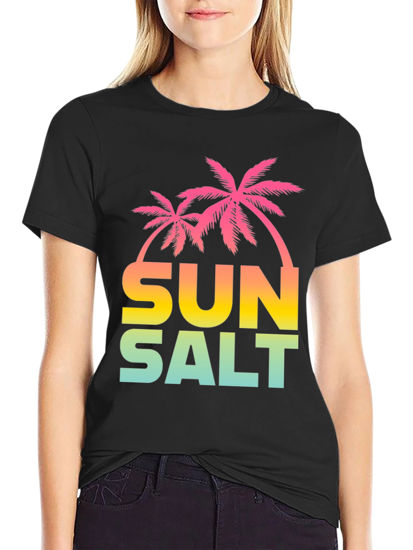 Sun Salt Palm Graphic Tee - Summer Vibes