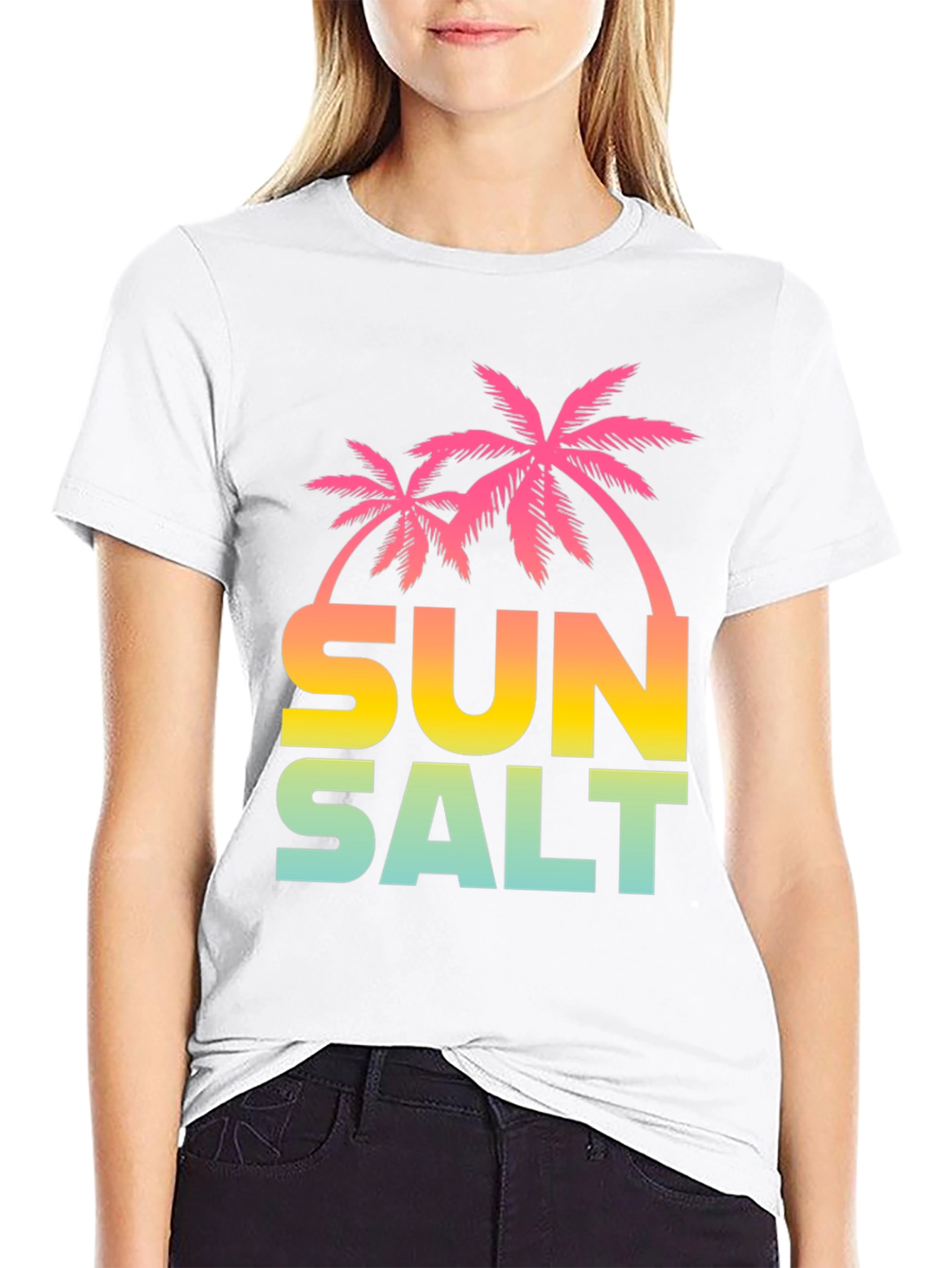 Sun Salt Palm Graphic Tee - Summer Vibes