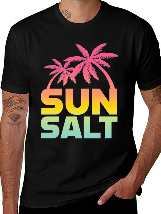 Sun Salt Palm Graphic Tee - Summer Vibes