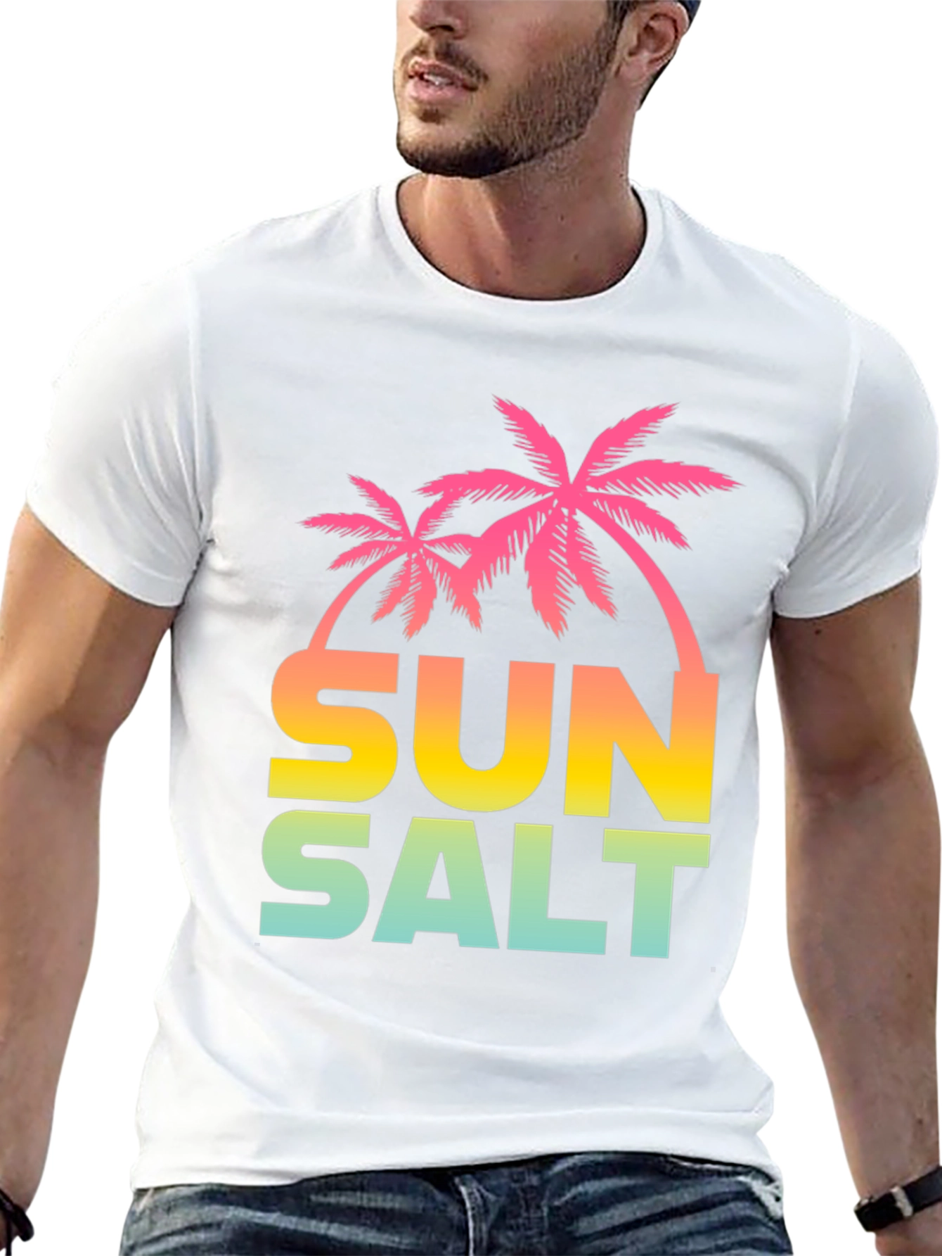 Sun Salt Palm Graphic Tee - Summer Vibes