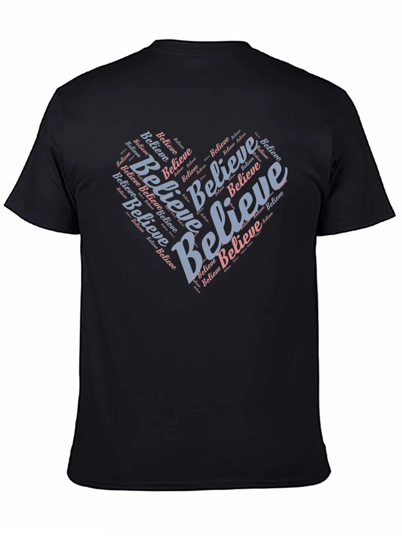 Believe Heart Graphic Tee - Black