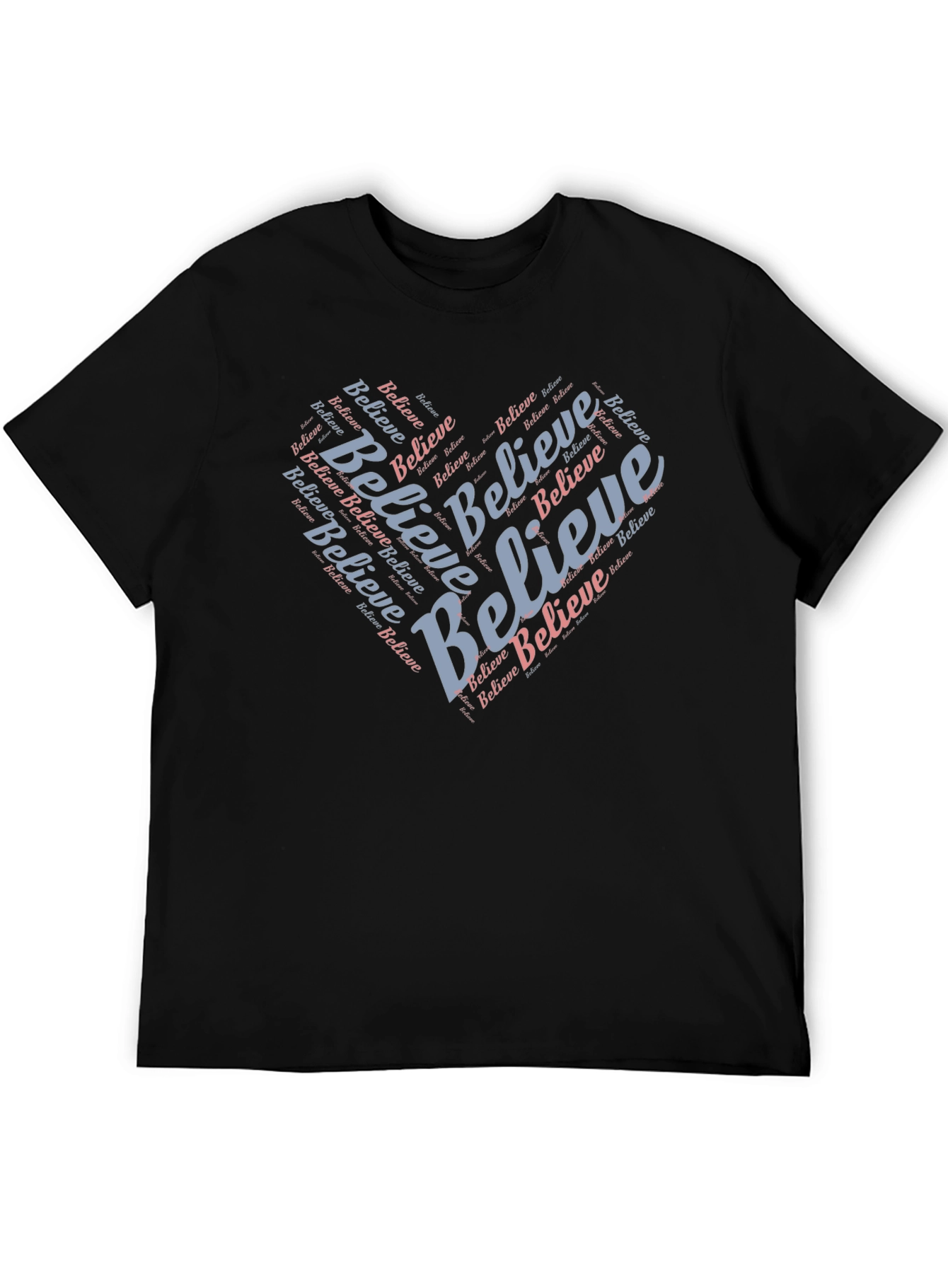 Believe Heart Graphic Tee - Black
