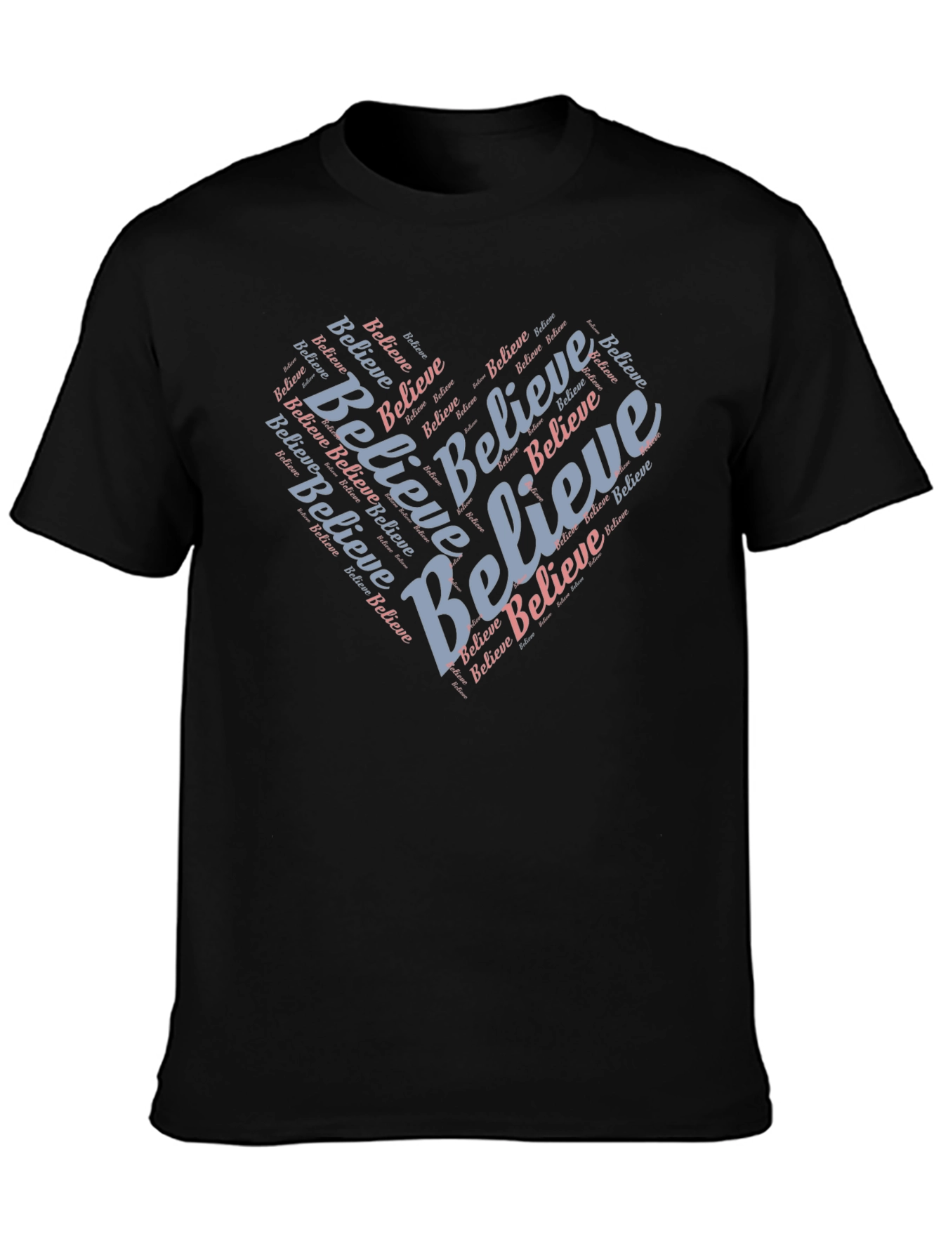Believe Heart Graphic Tee - Black