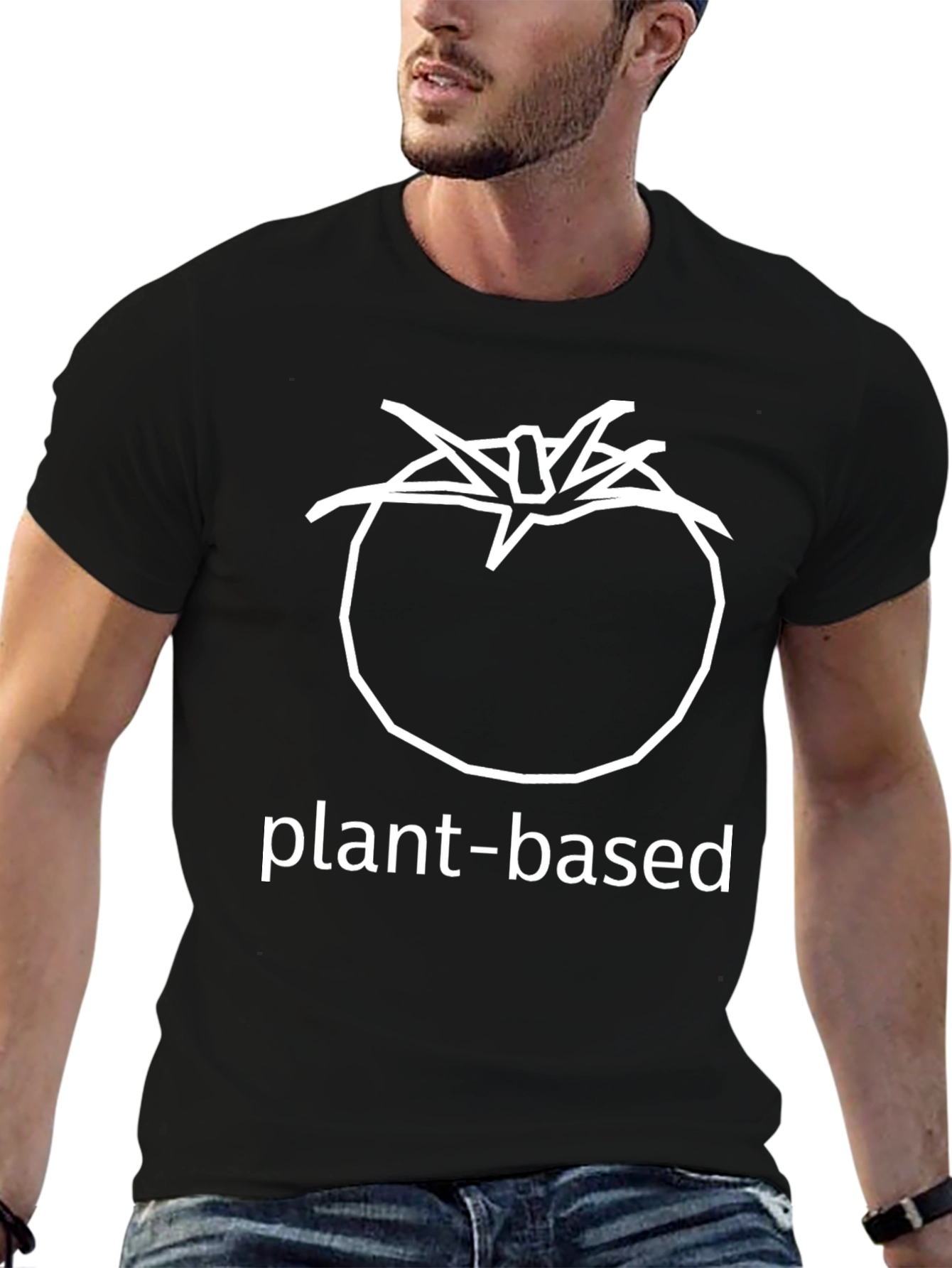 Plant-Based Black Graphic T-Shirt