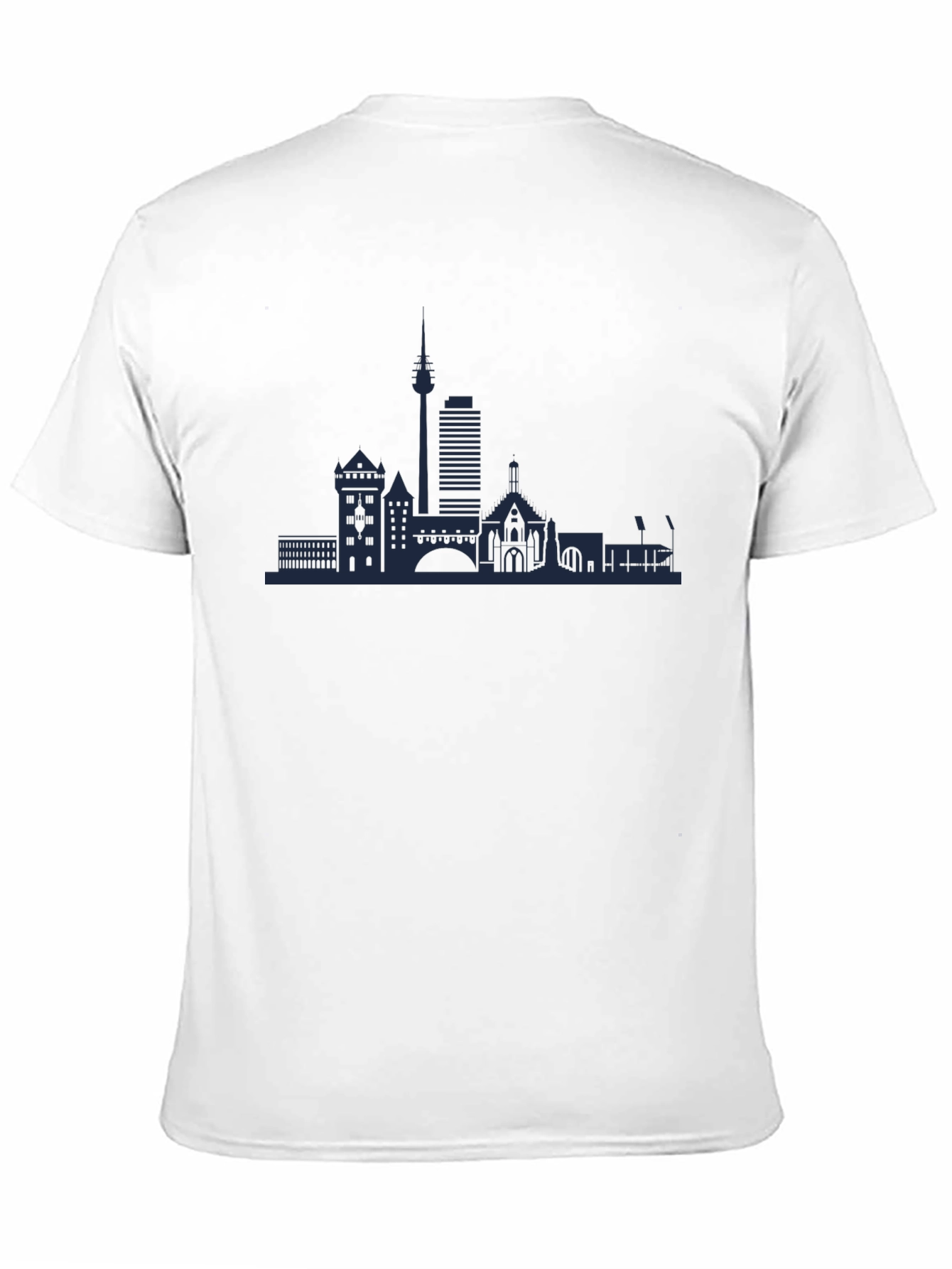 Dusseldorf Skyline Mens Graphic Tee - Black