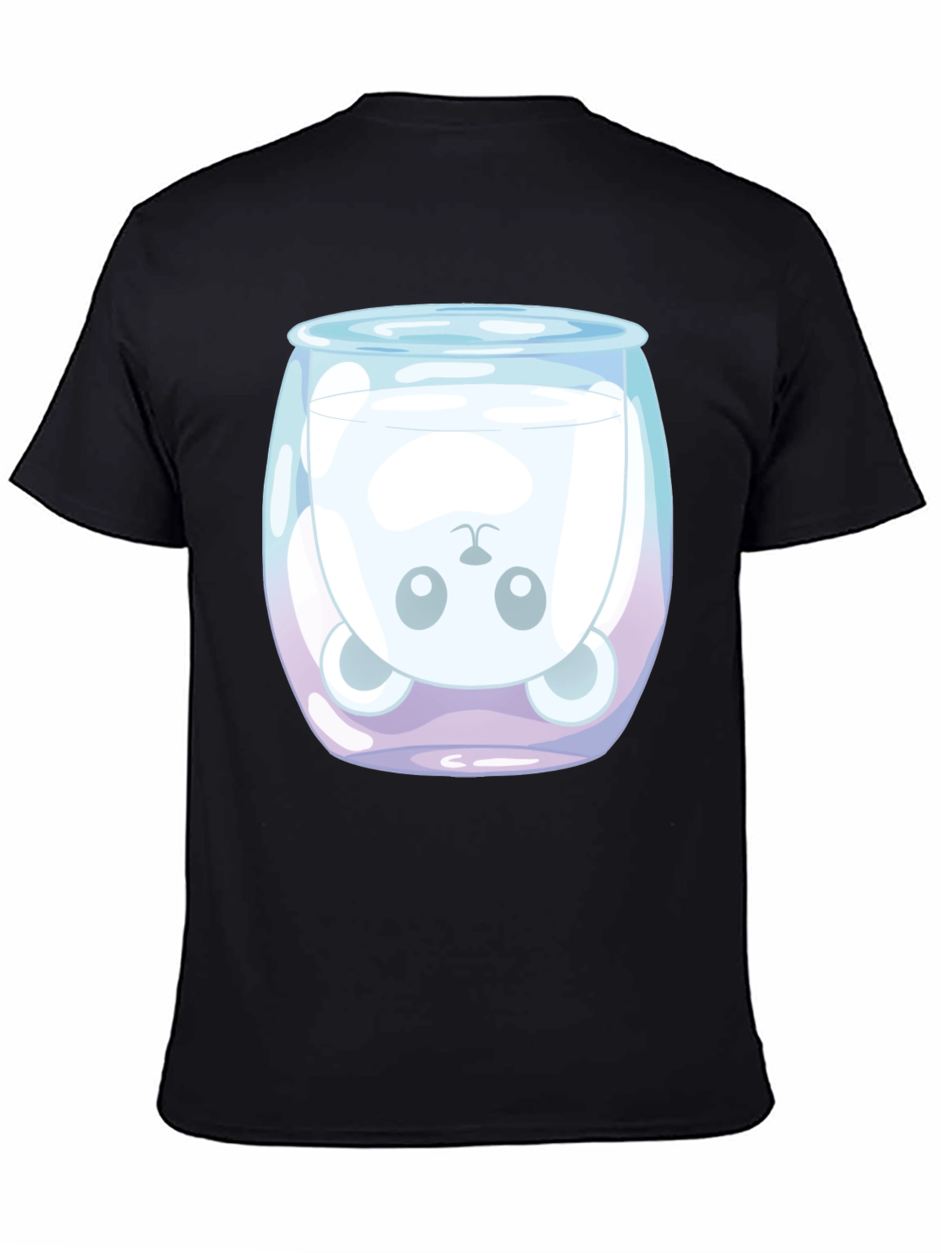 Cute Bear in Milk Glass Graphic T-Shirt