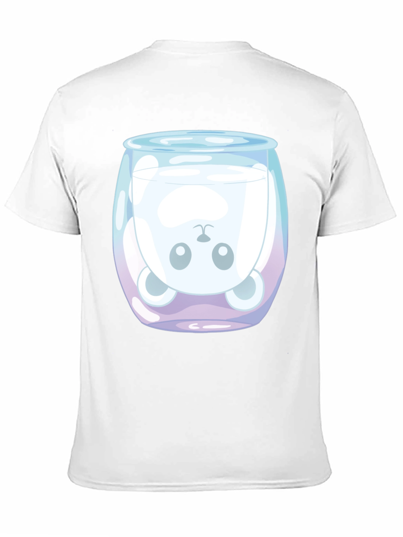 Cute Bear in Milk Glass Graphic T-Shirt