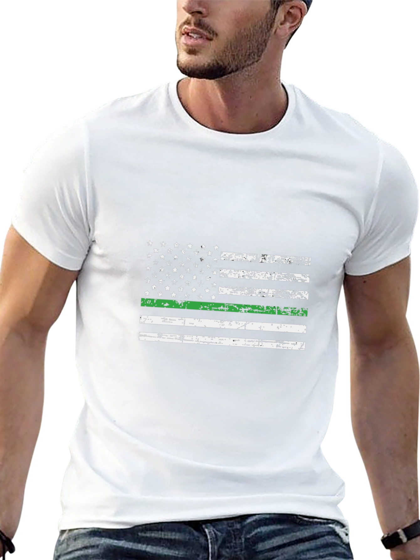 Thin Green Line American Flag Tee