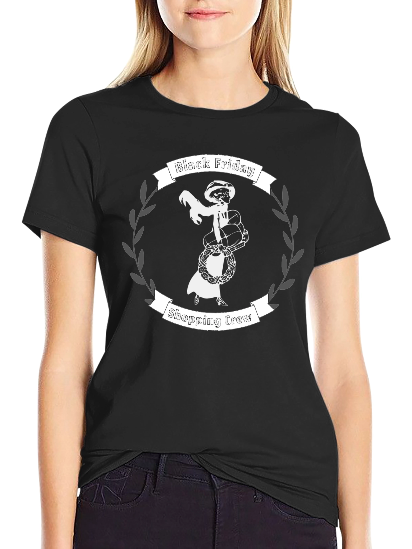 Black Friday Shopping Crew Graphic Tee