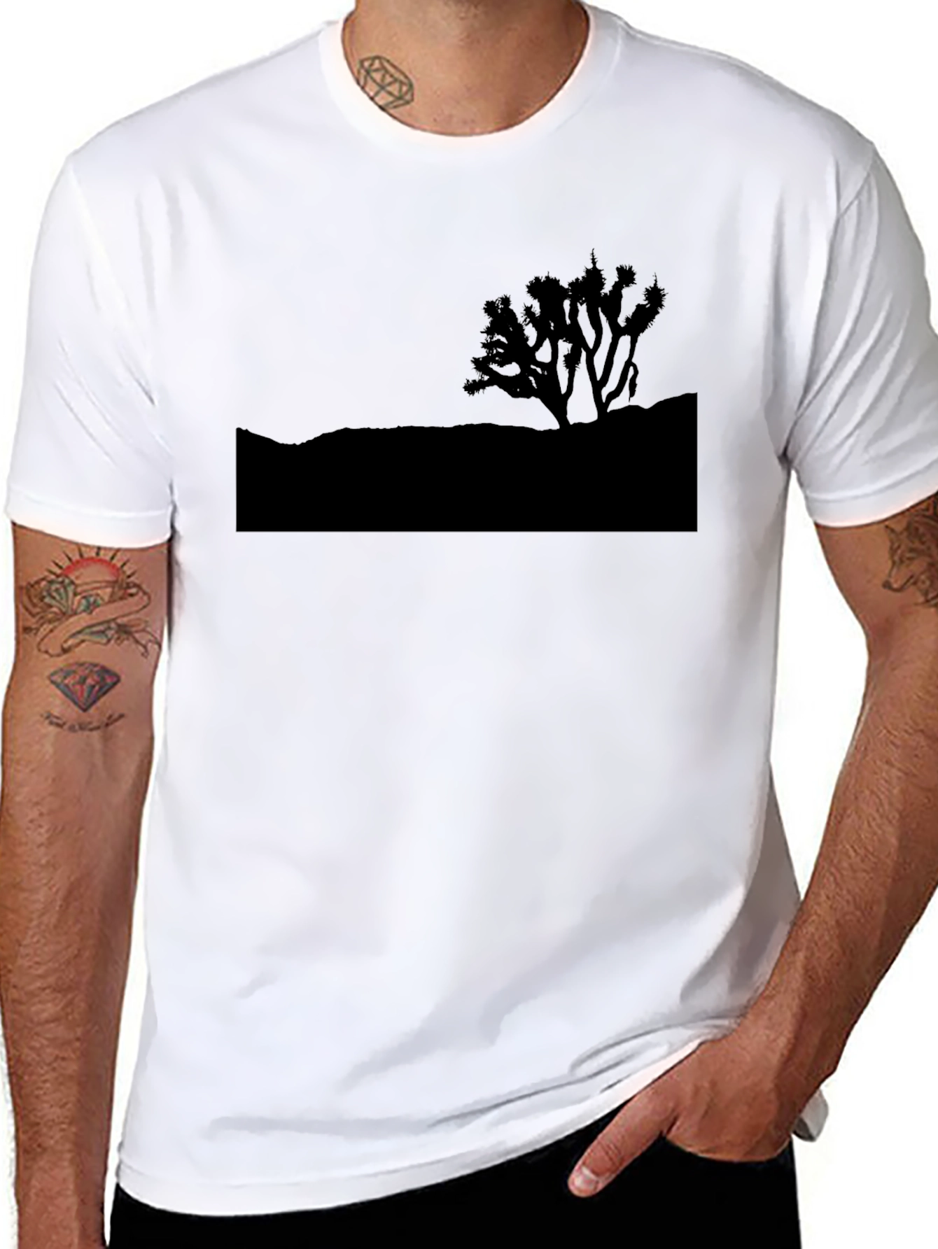 Desert Silhouette T-Shirt - Black