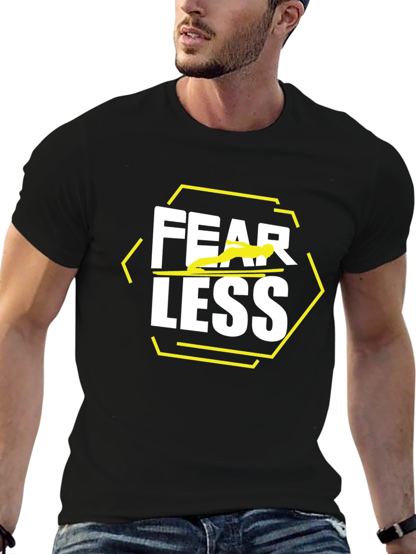 Fearless Graphic Tee - Black Cotton Blend