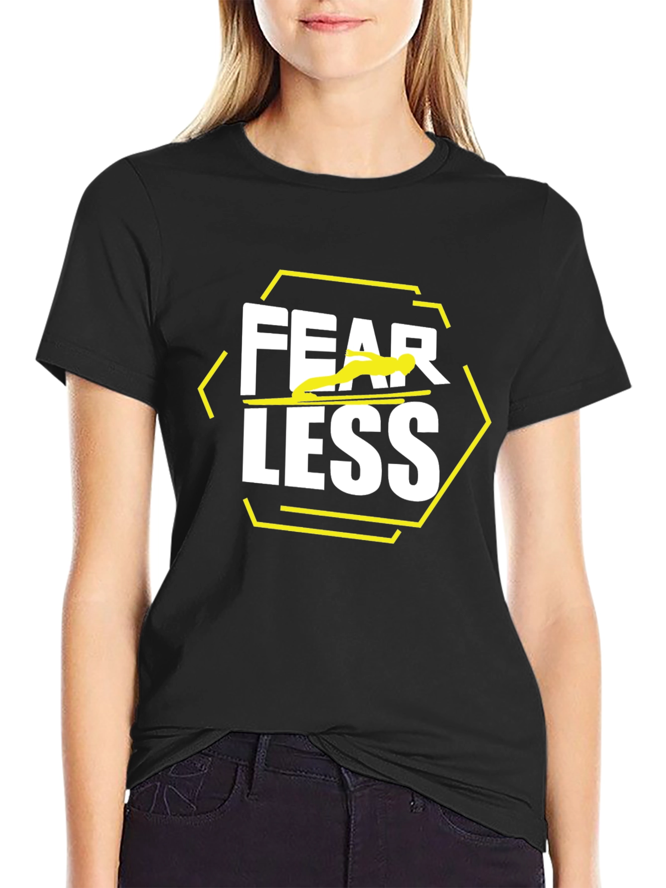 Fearless Graphic Tee - Black Cotton Blend
