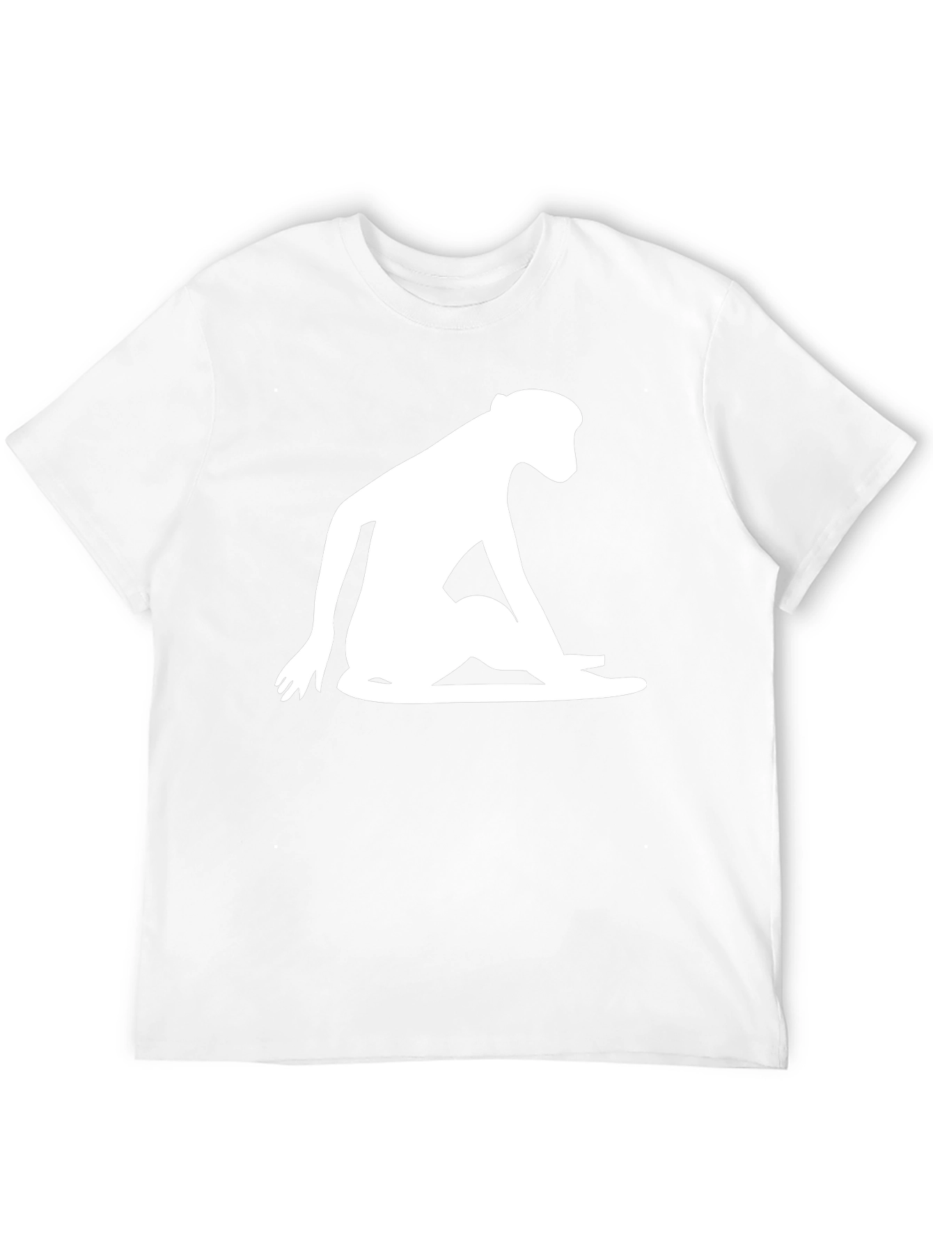 Modern Monkey Silhouette Graphic Tee - Black