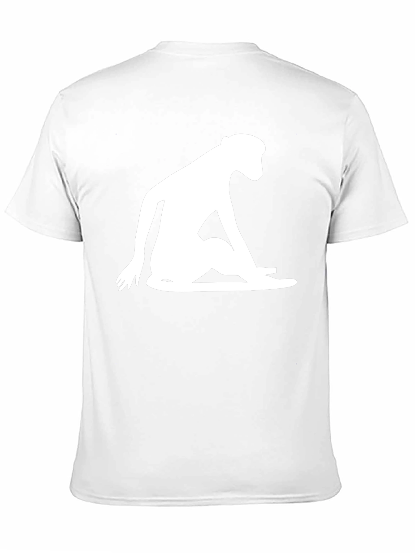 Modern Monkey Silhouette Graphic Tee - Black