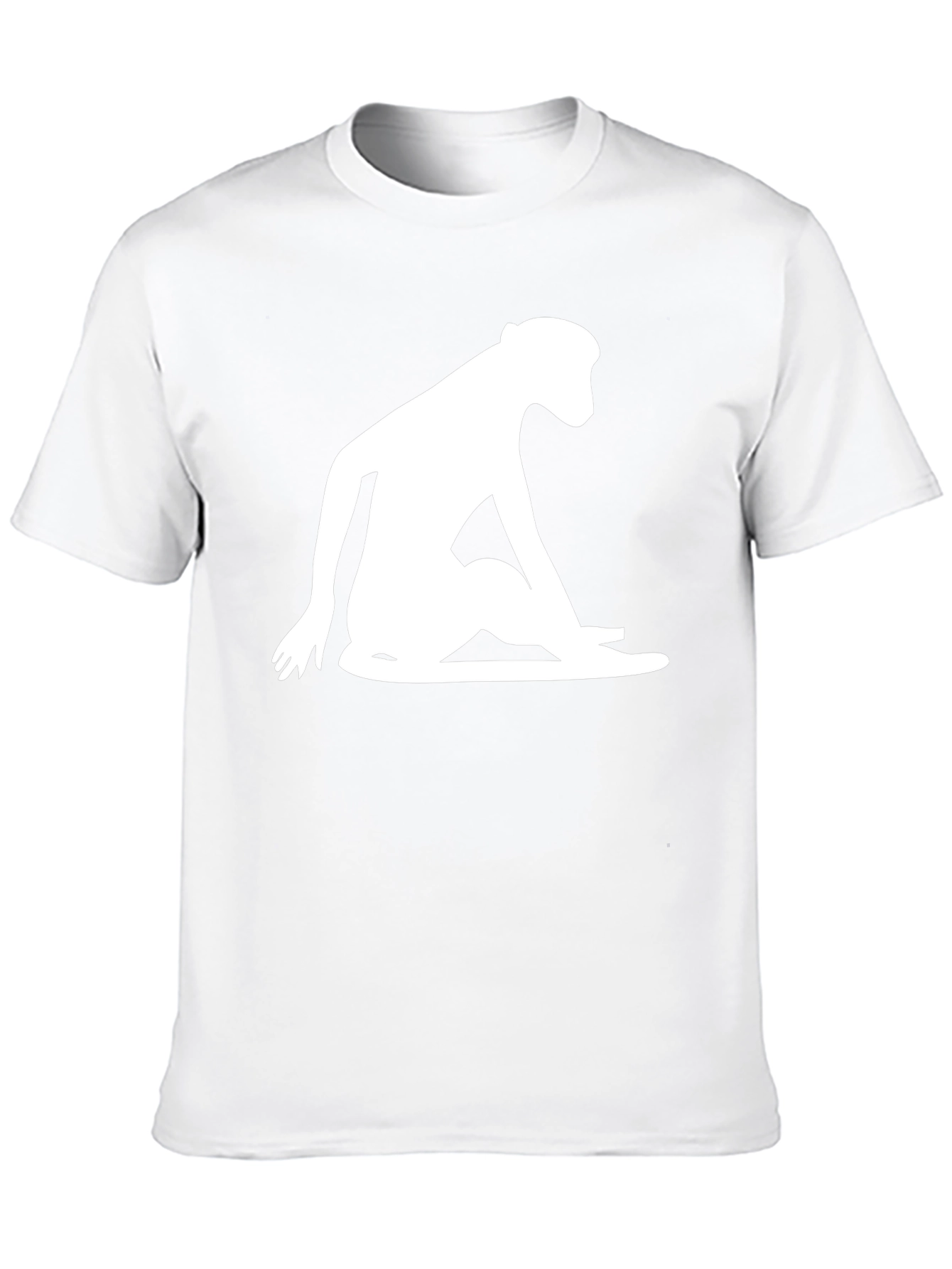 Modern Monkey Silhouette Graphic Tee - Black