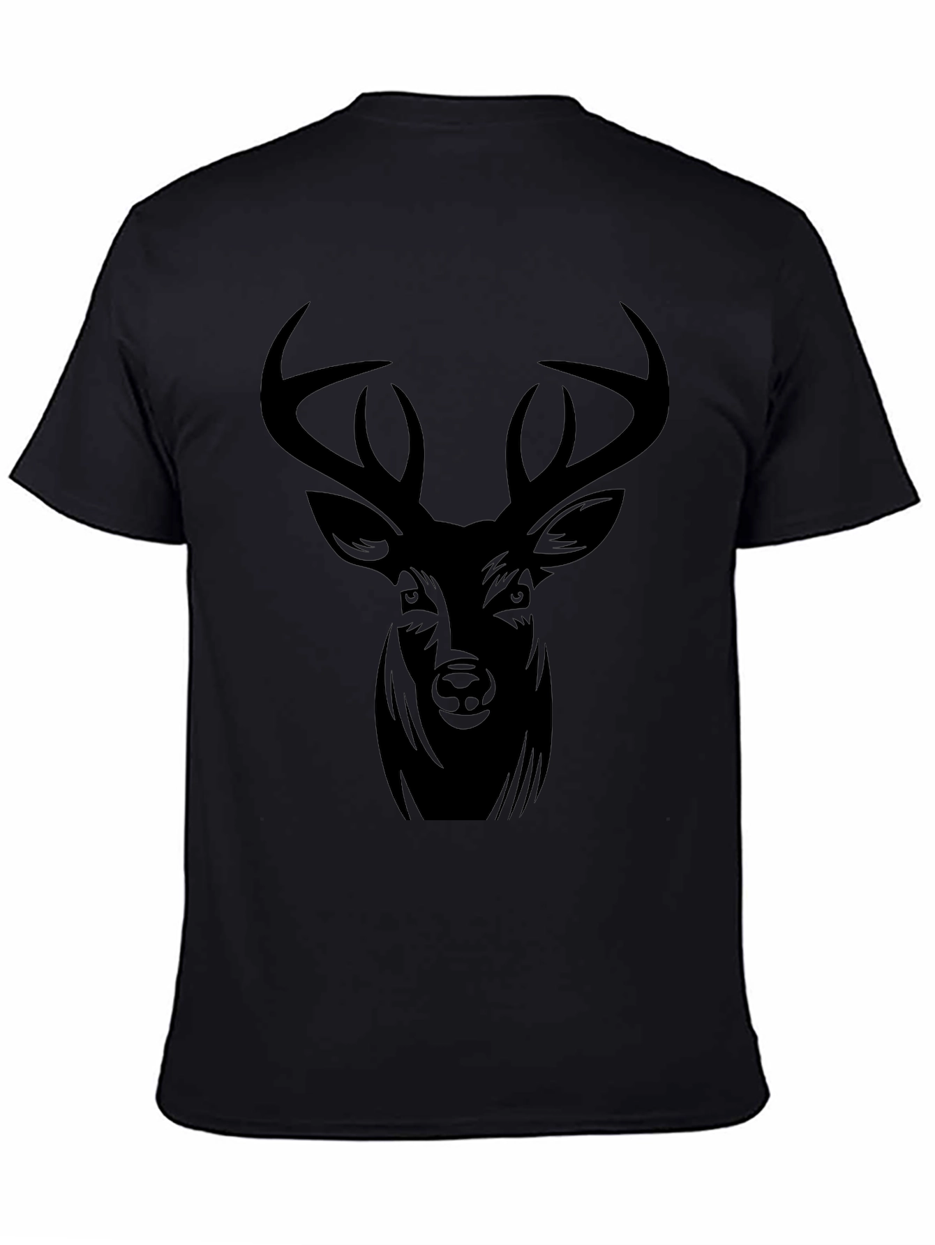 Black Deer Graphic Tee - Mens Casual T-Shirt