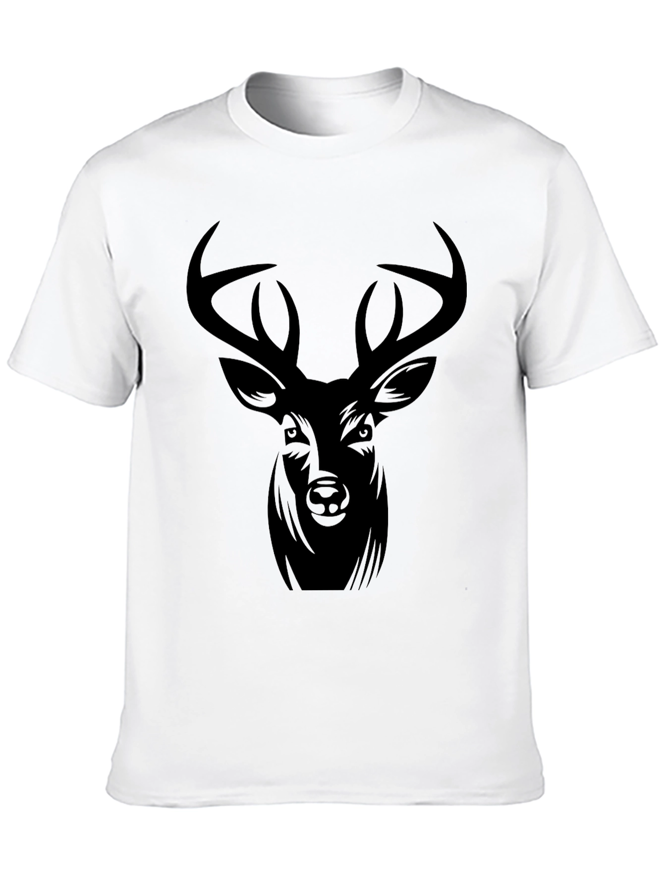 Black Deer Graphic Tee - Mens Casual T-Shirt