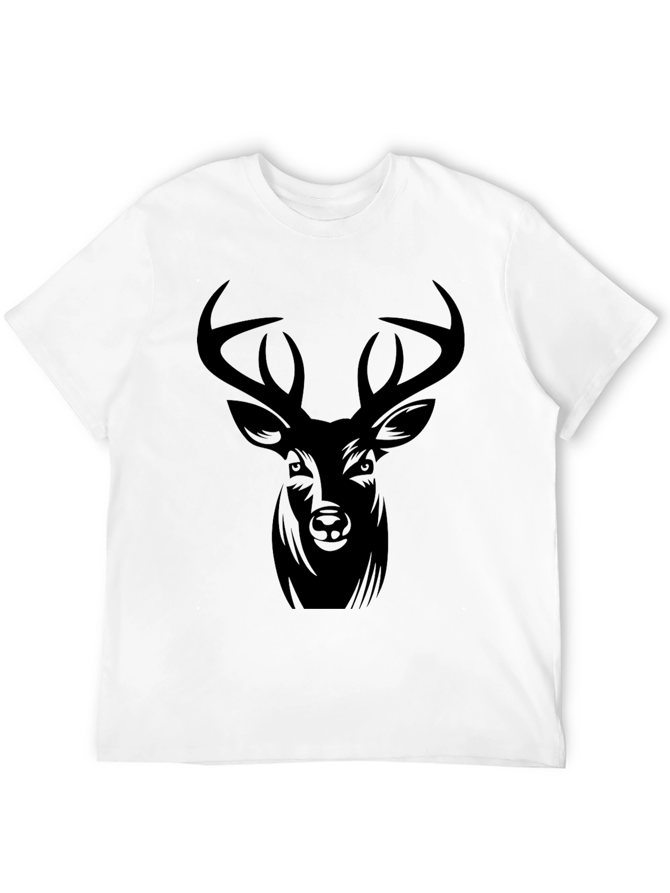 Black Deer Graphic Tee - Mens Casual T-Shirt