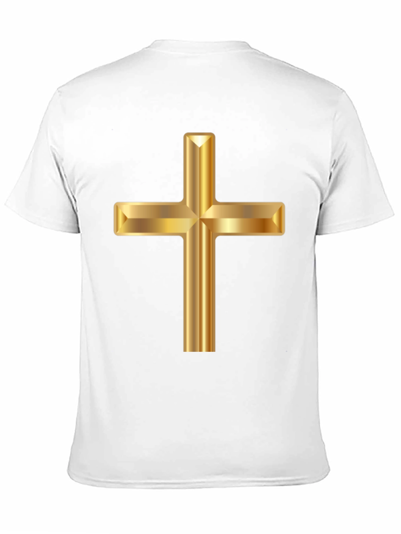 Golden Cross Graphic Black T-Shirt