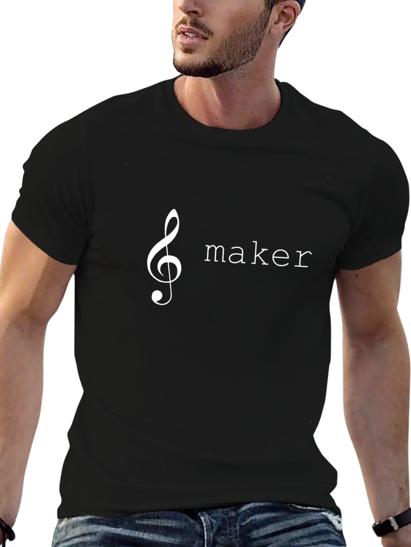 Music Maker T-Shirt - Stylish Treble Clef Design