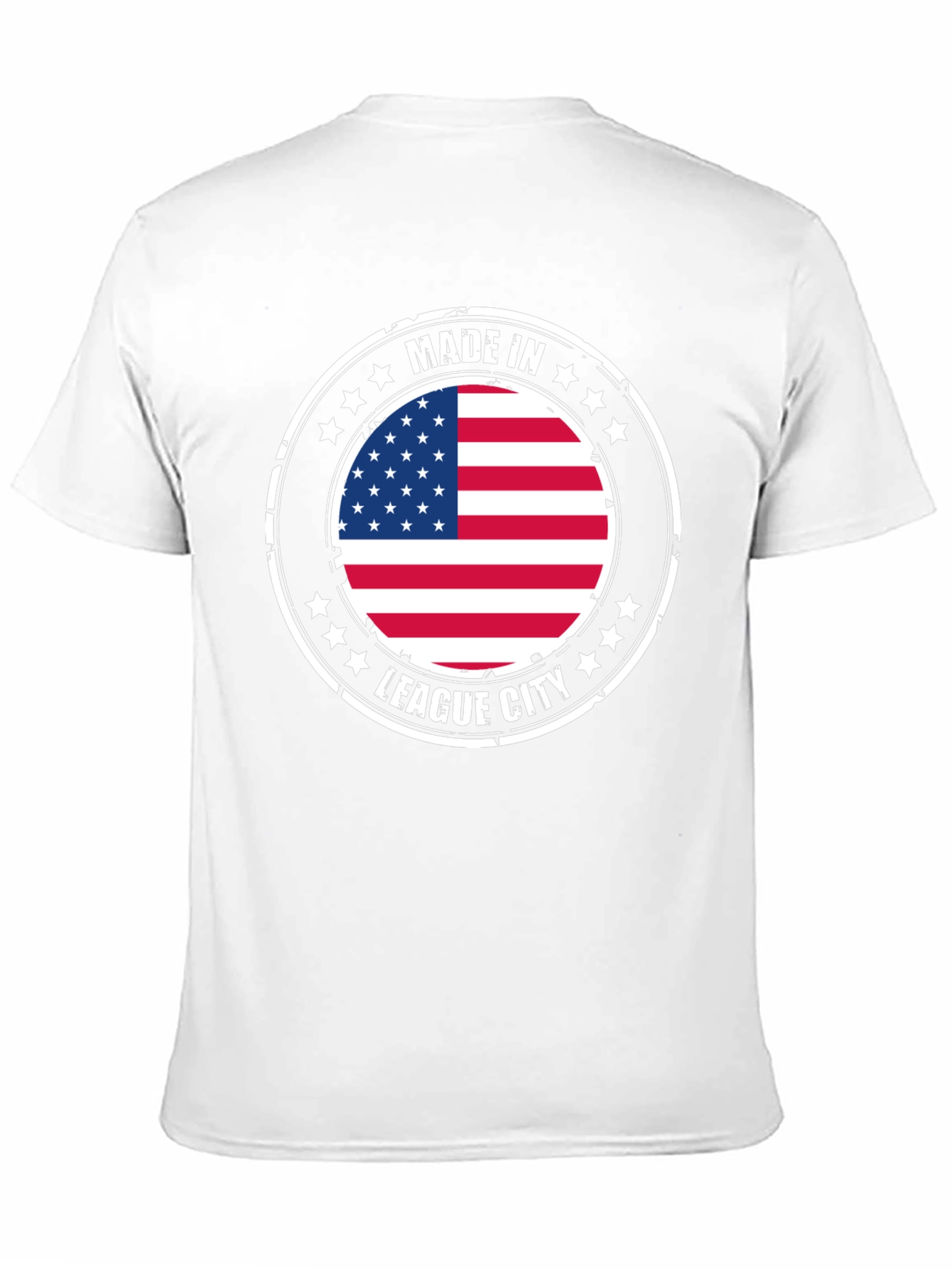 Made in League City USA Flag T-Shirt