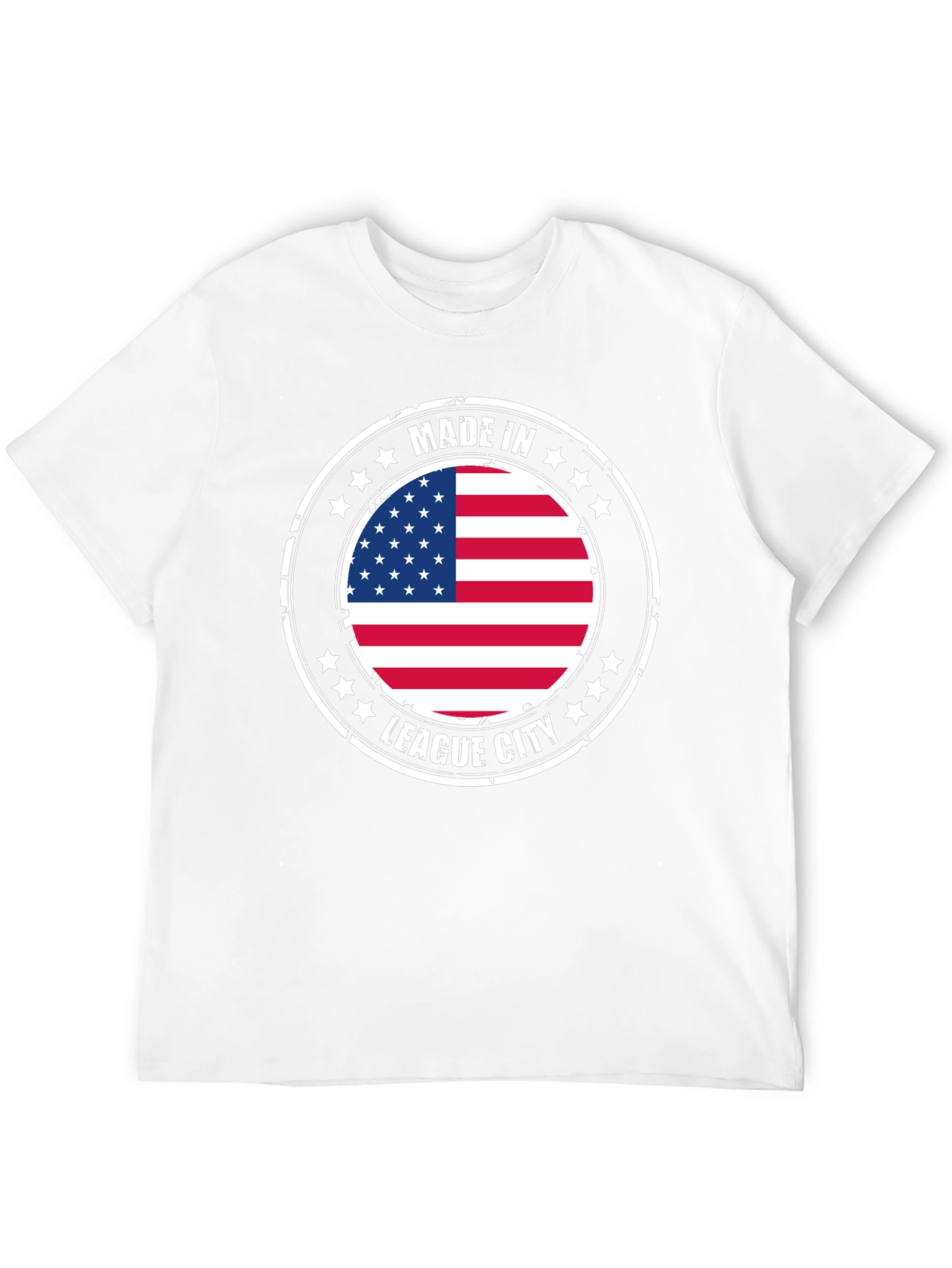 Made in League City USA Flag T-Shirt