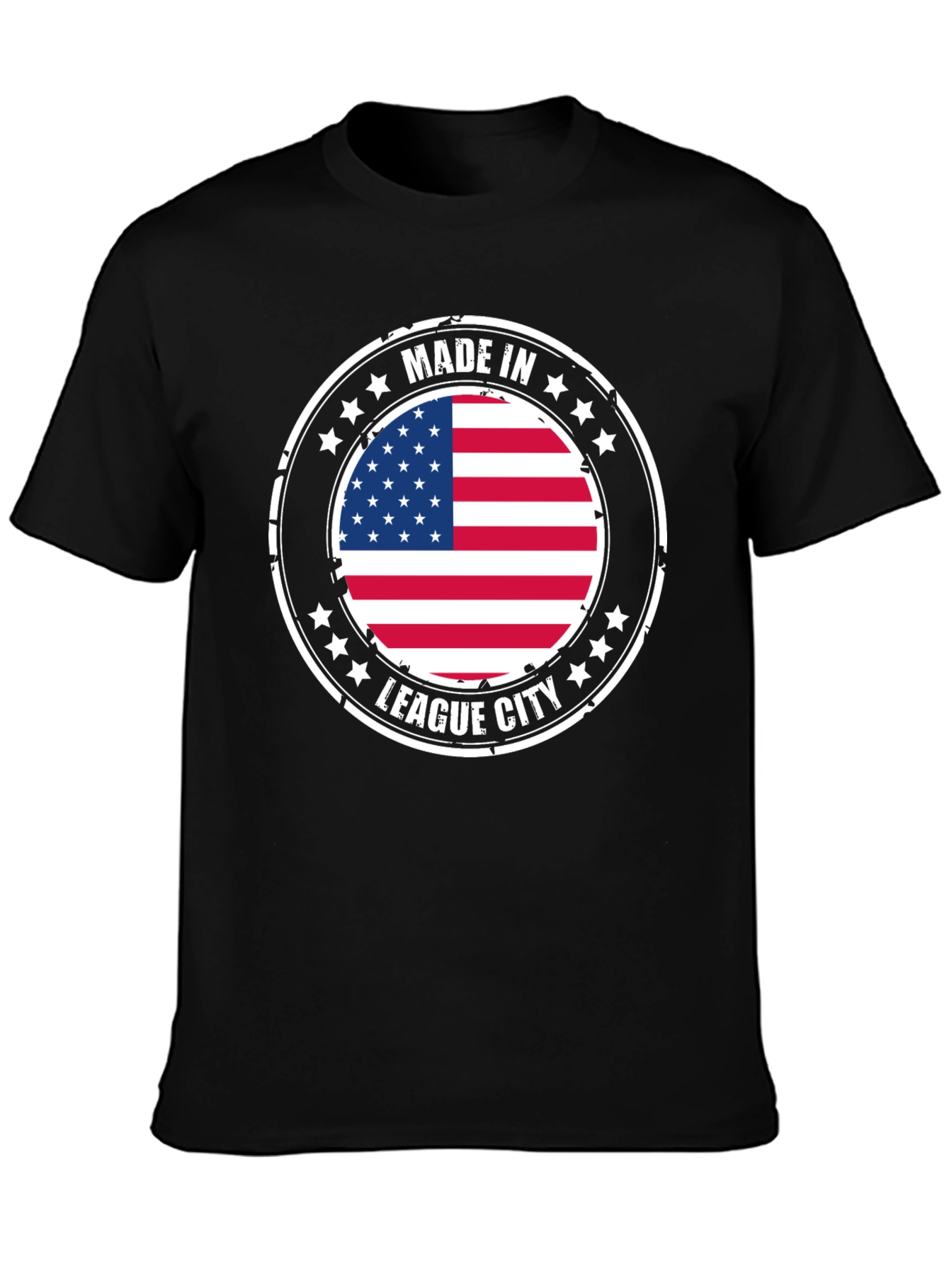 Made in League City USA Flag T-Shirt