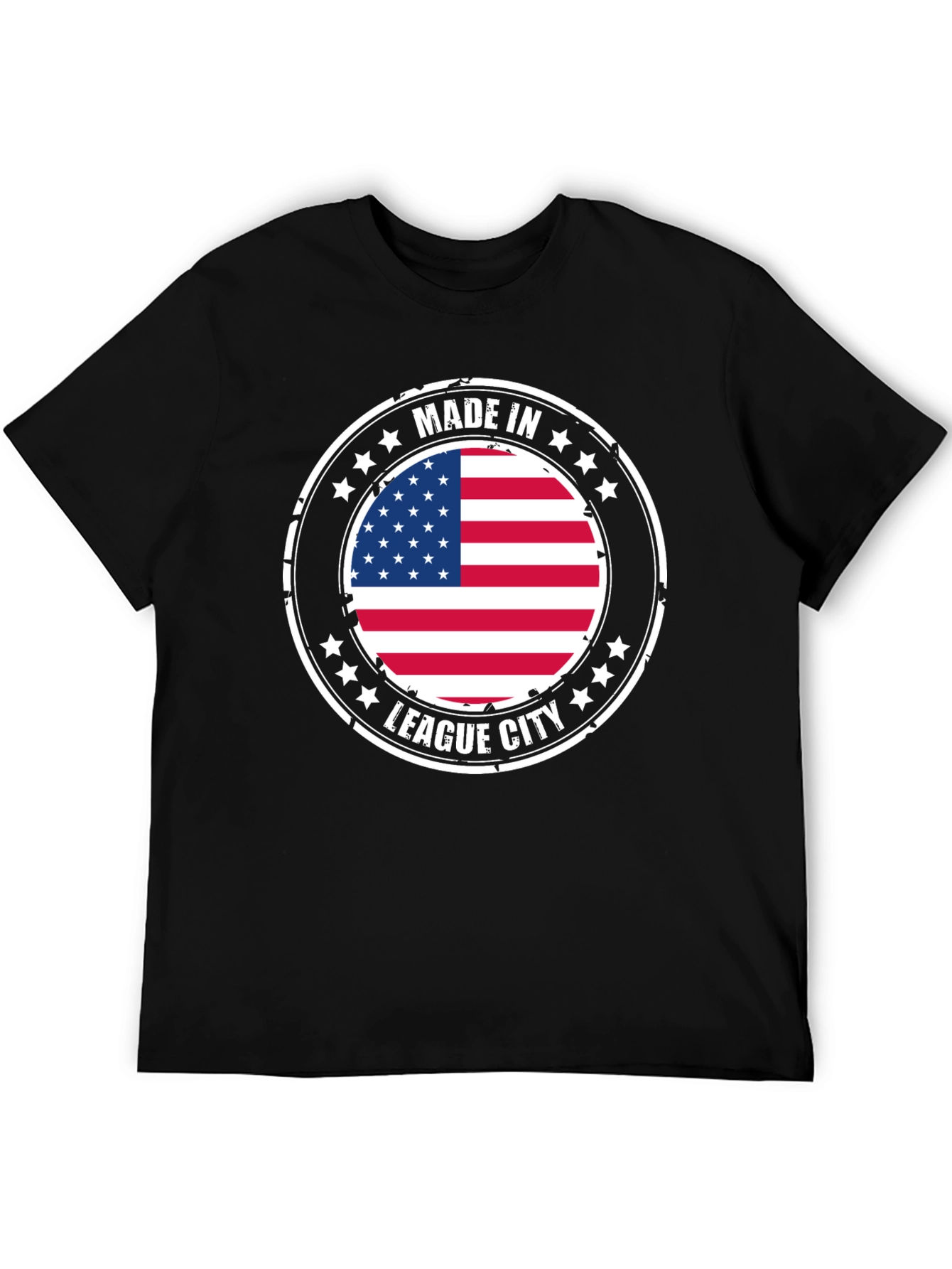 Made in League City USA Flag T-Shirt