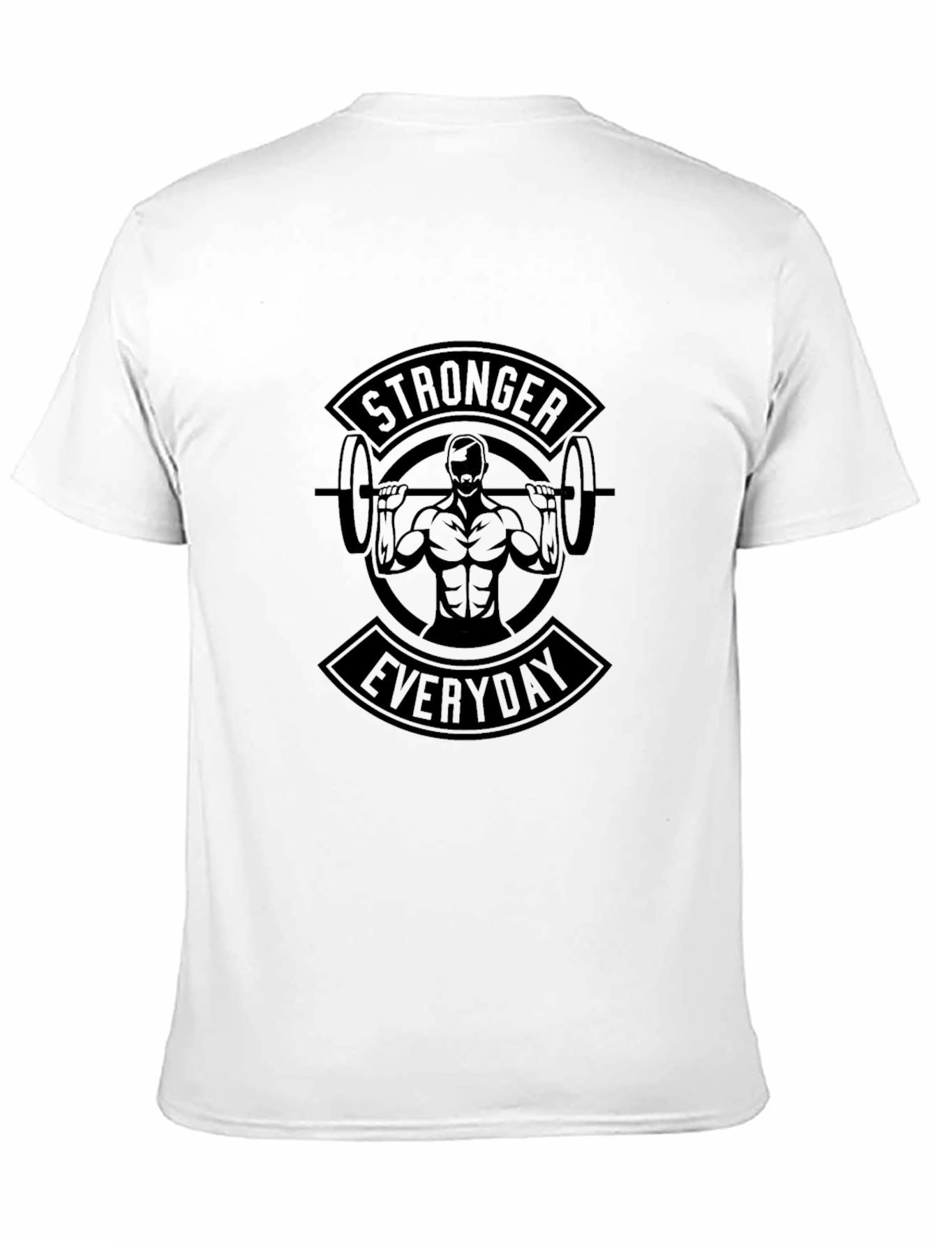 Stronger Everyday Black Graphic T-Shirt - Gym Motivation