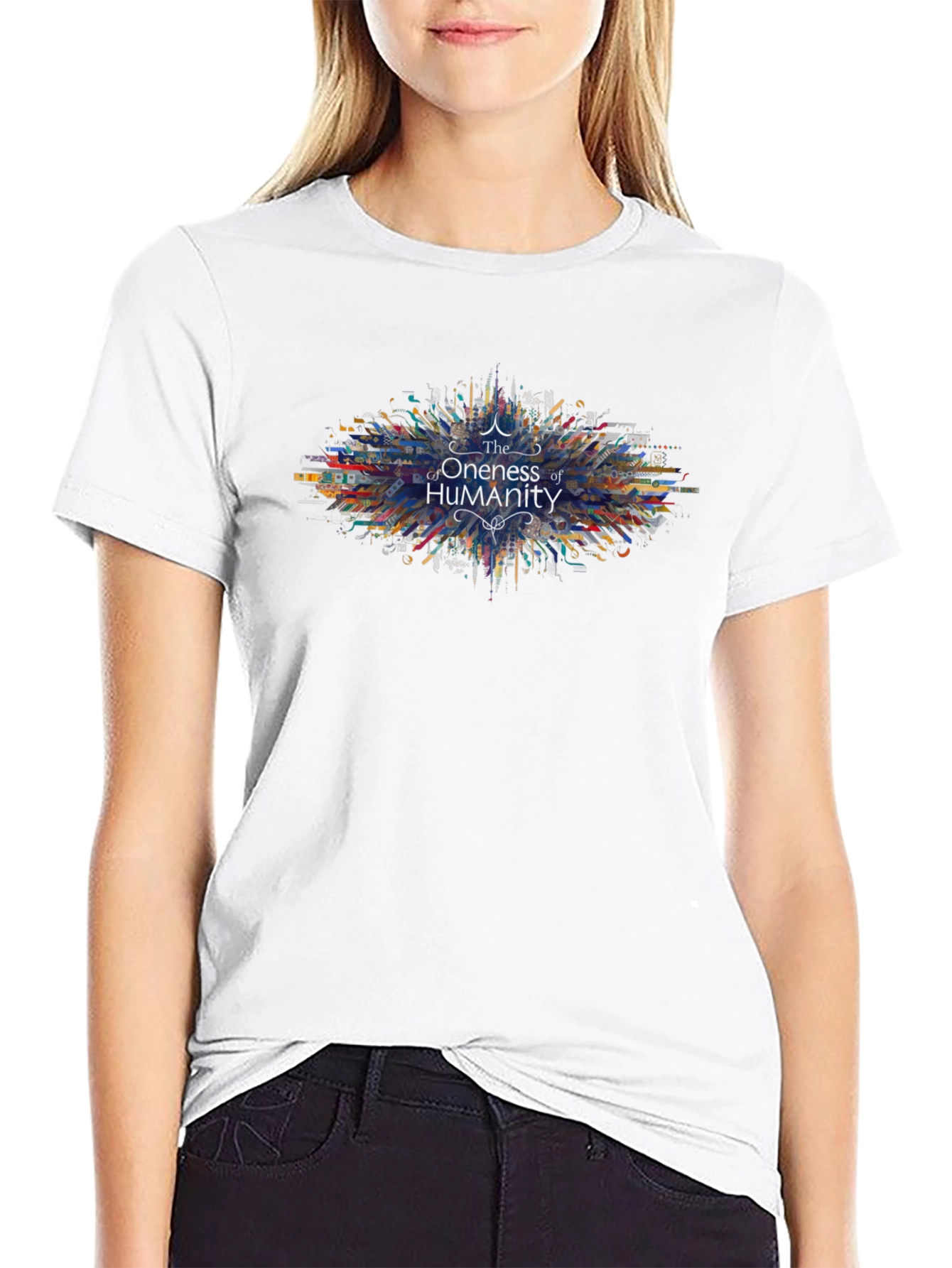 Oneness of Humanity Graphic Tee - Modern Art Design