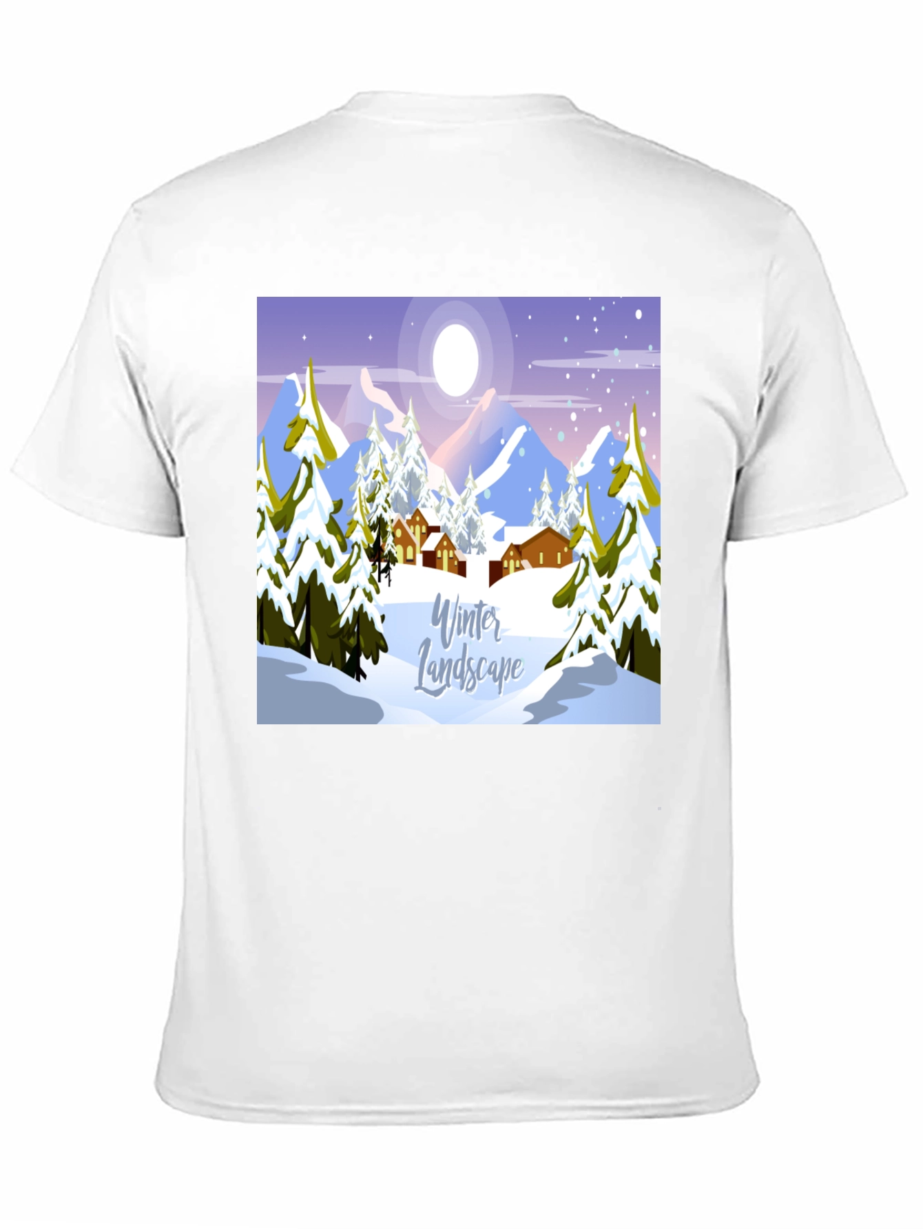 Winter Landscape Graphic Tee - Black
