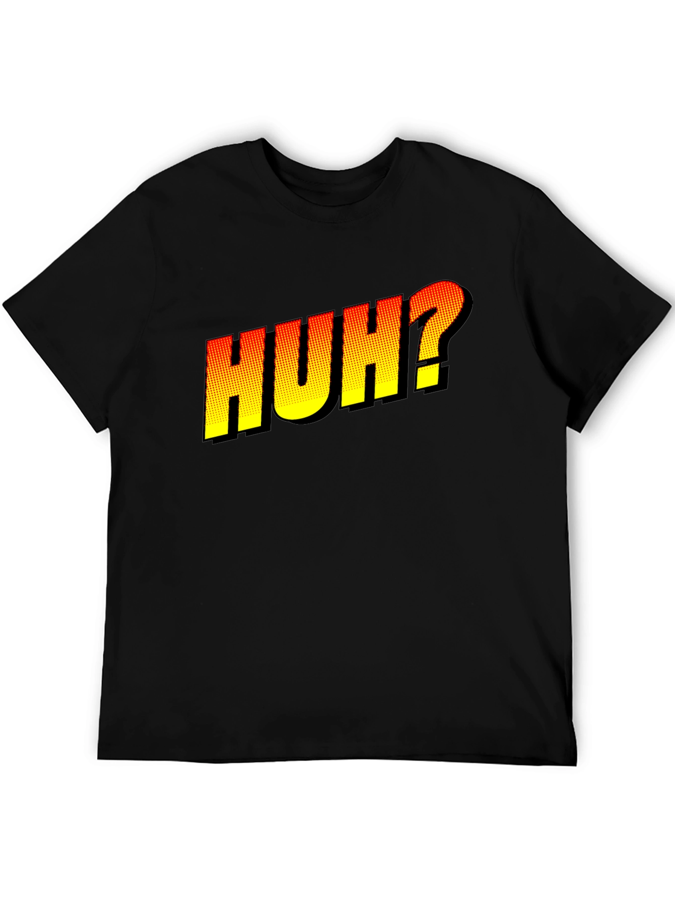 Huh? Graphic Novelty T-Shirt - Black