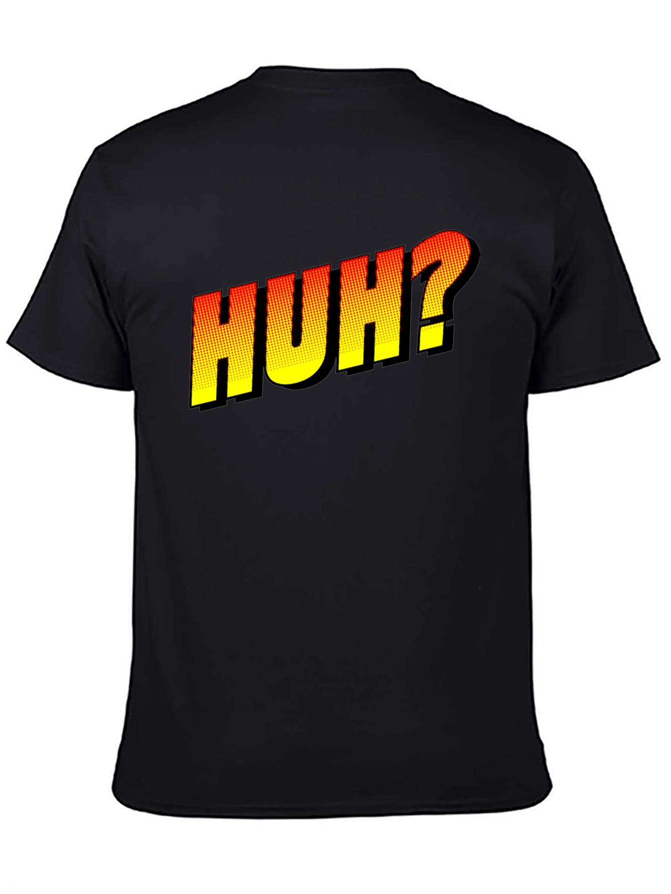 Huh? Graphic Novelty T-Shirt - Black
