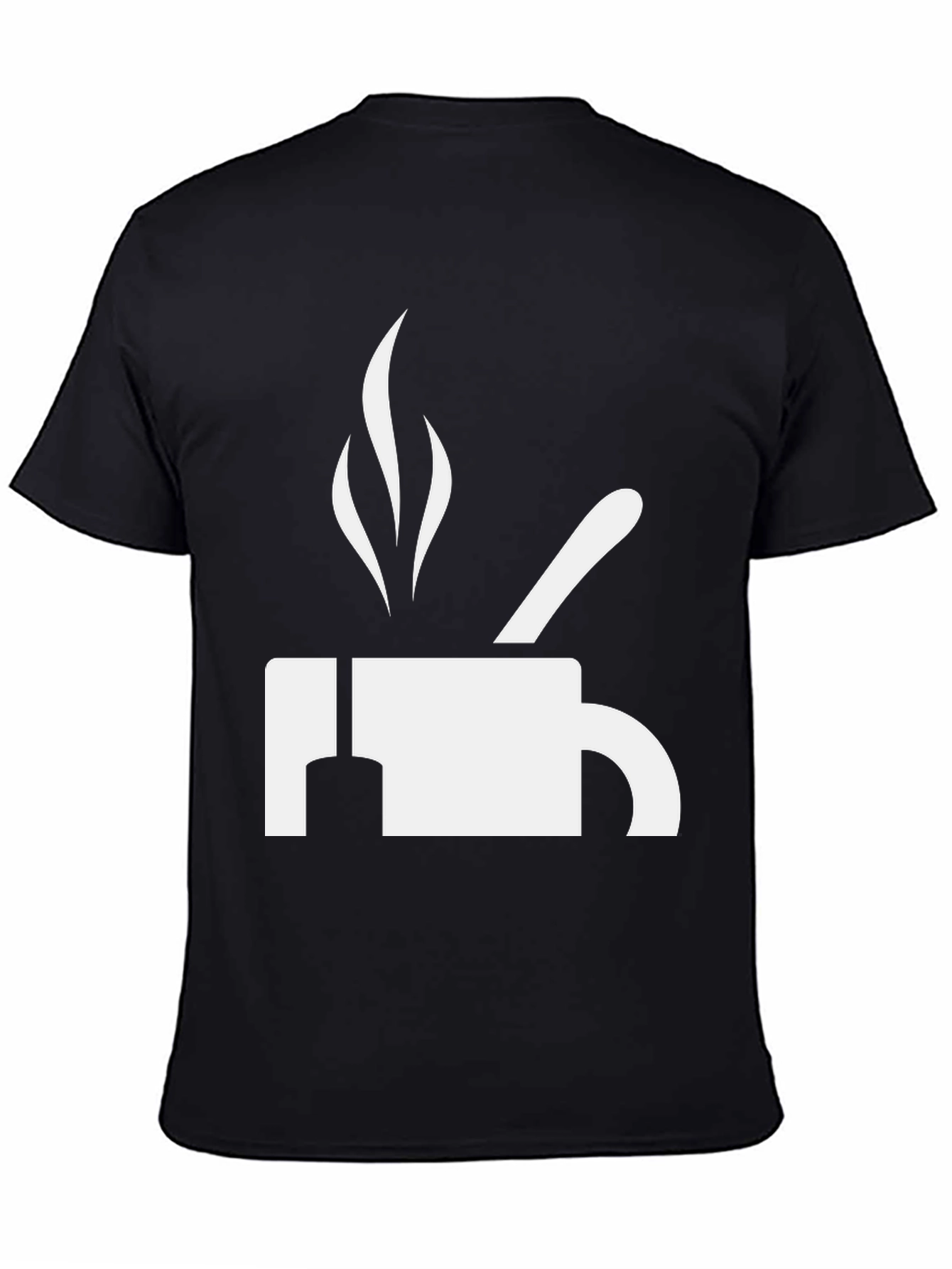 Coffee T-Shirt - White Graphic on Black Cotton Tee