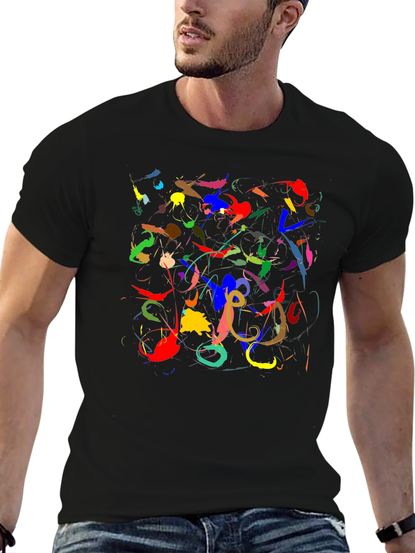 Abstract Art Black Tee