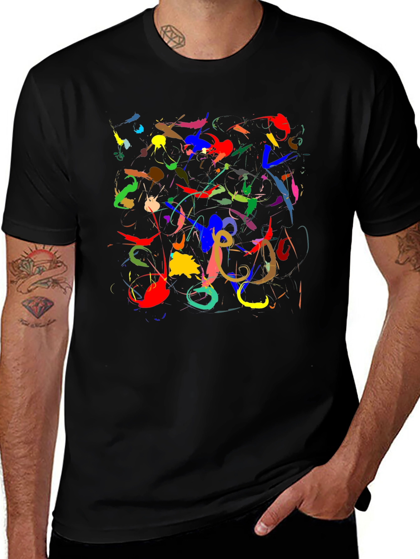 Abstract Art Black Tee