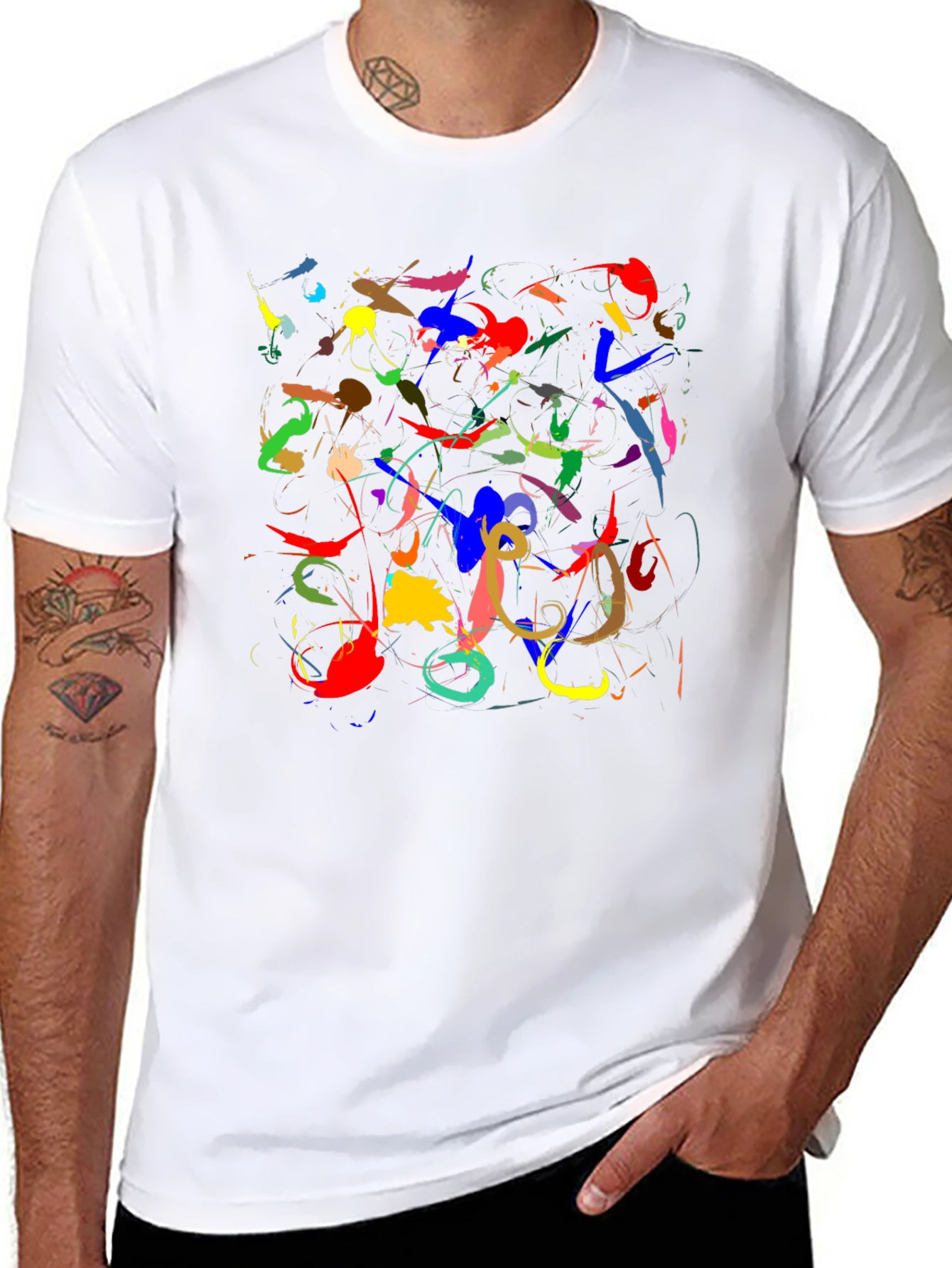Abstract Art Black Tee