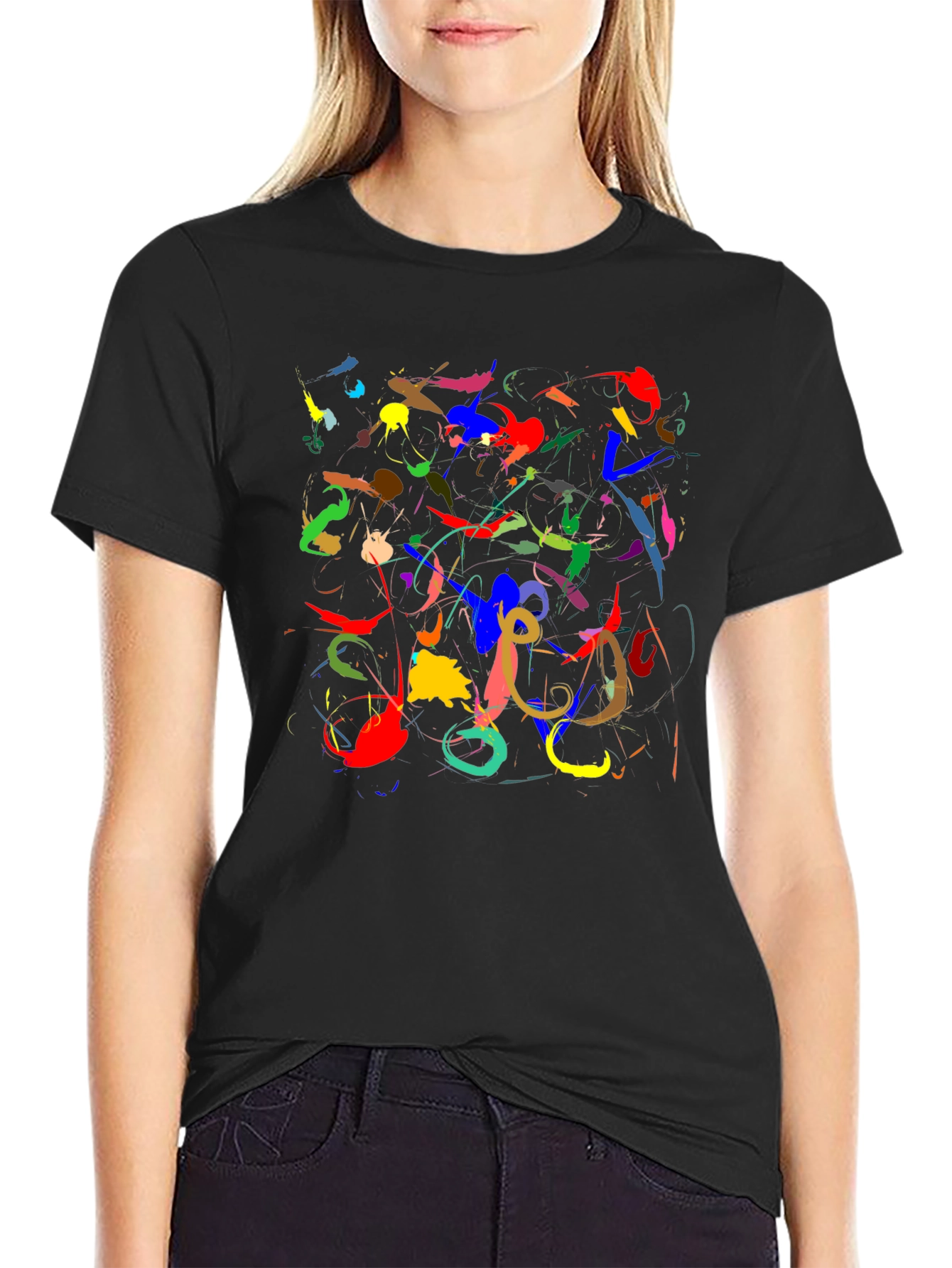 Abstract Art Black Tee