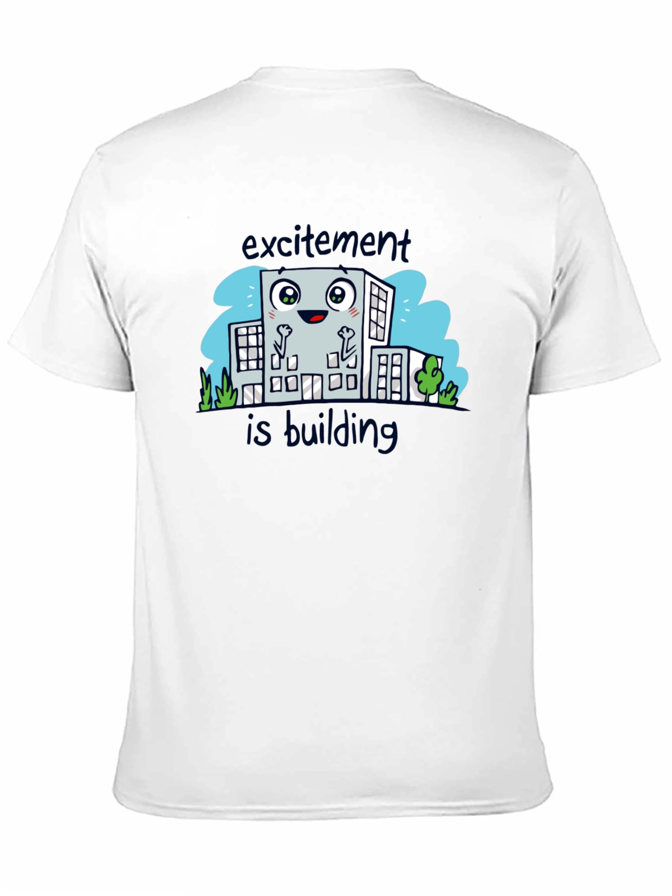 Excitement is Building Black Graphic Tee