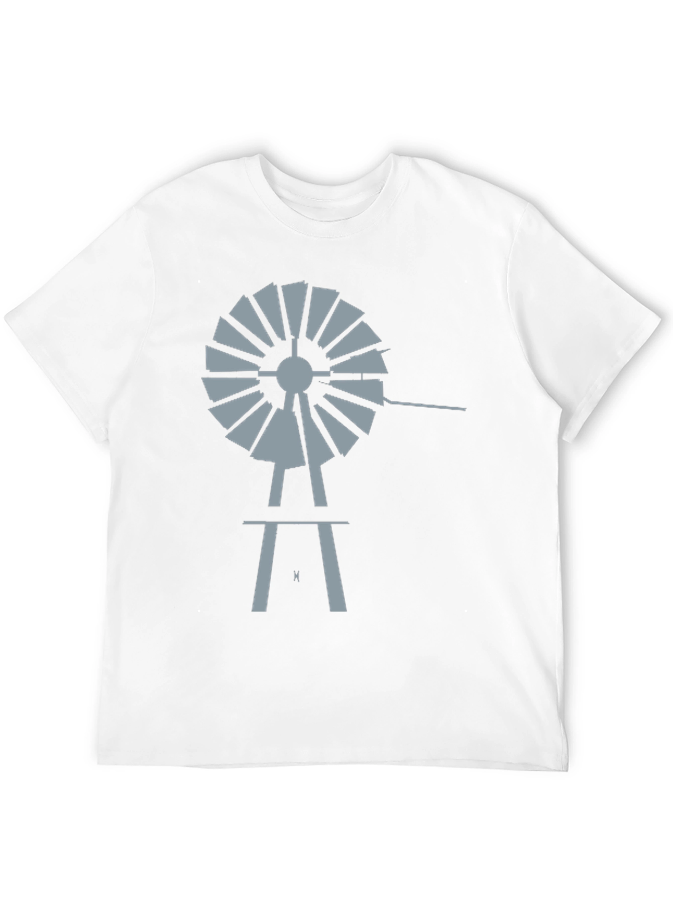 Windmill Graphic Tee - Black Cotton Casual Shirt