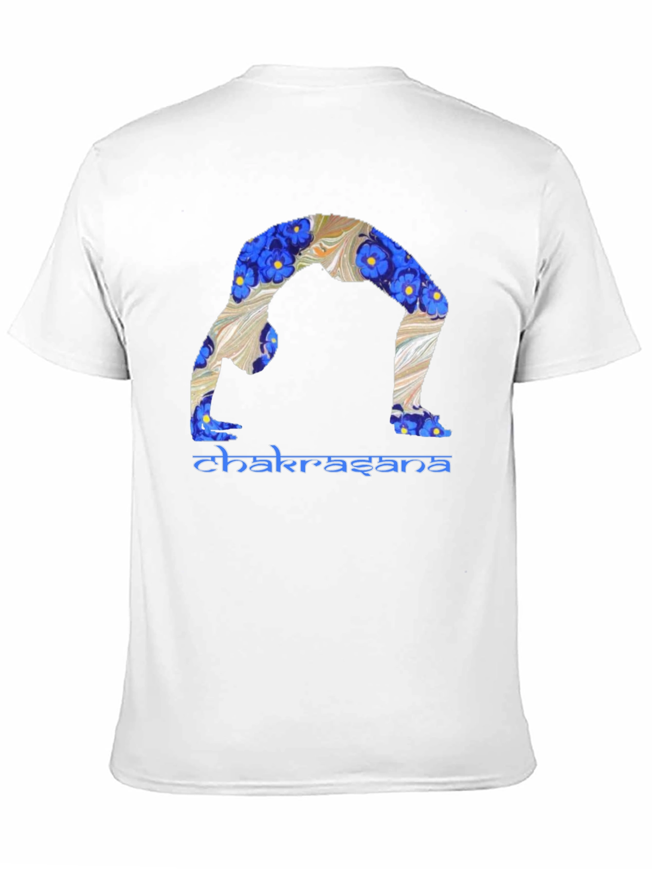 Chakrasana Yoga Pose Graphic T-Shirt - Black