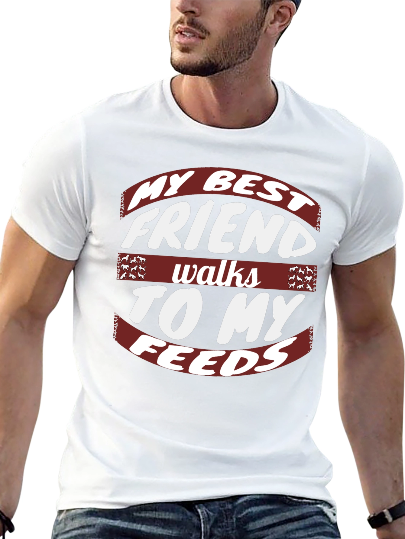 My Best Friend Walks To My Feeds Graphic Tee