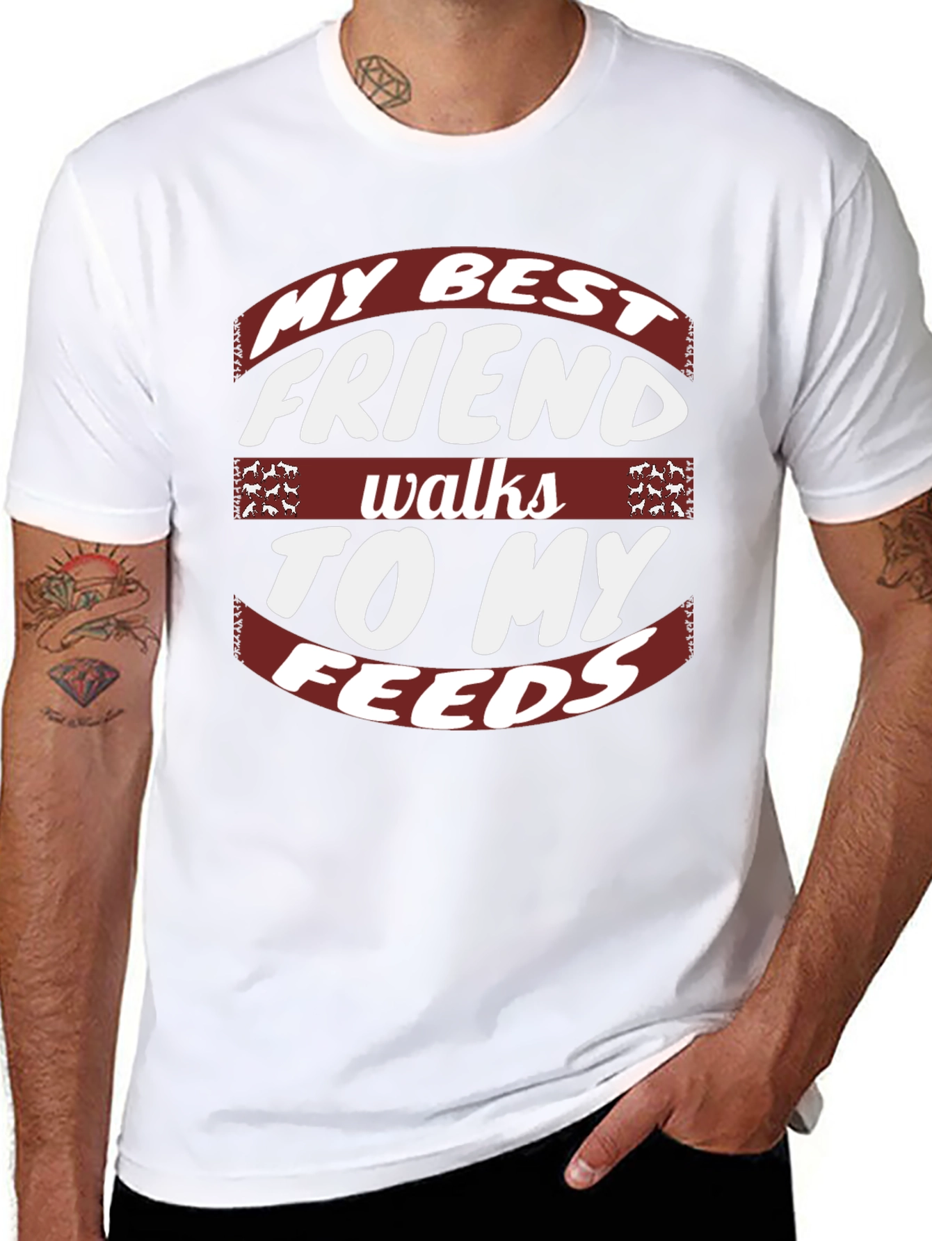 My Best Friend Walks To My Feeds Graphic Tee