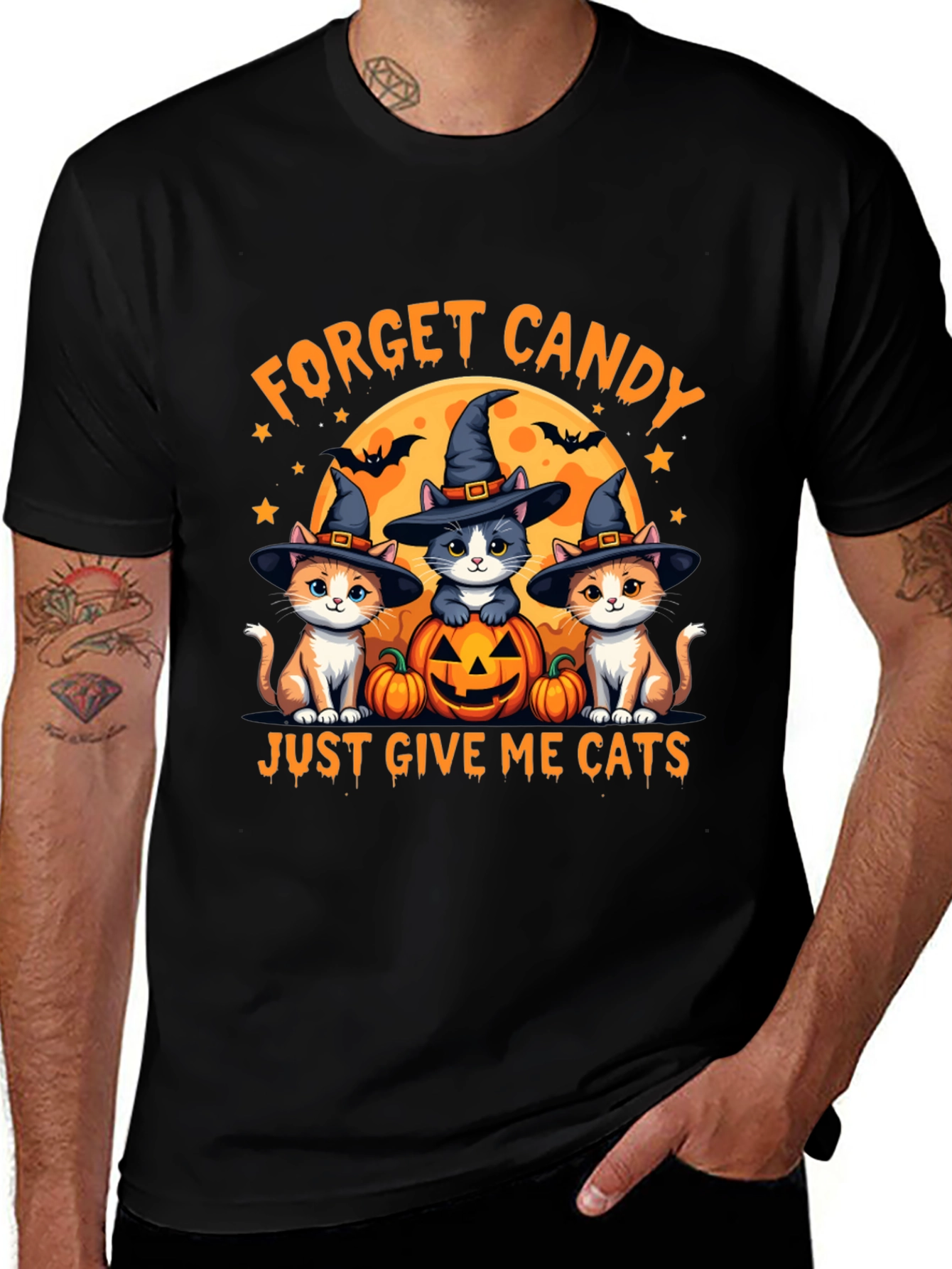 Forget Candy Give Me Cats Halloween T-Shirt