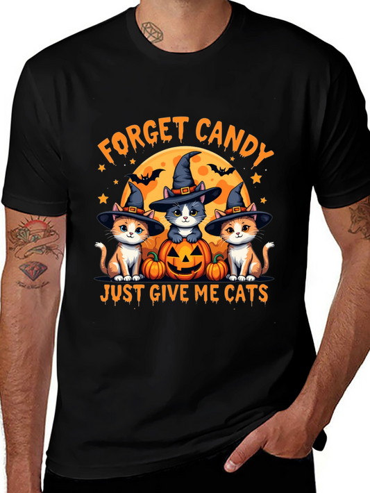 Forget Candy Give Me Cats Halloween T-Shirt